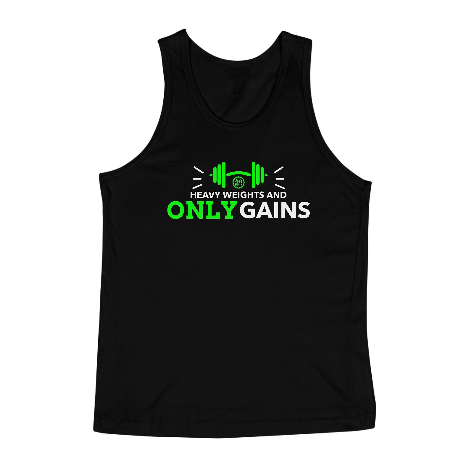 CAMISETA REGATA CLASSIC - HEAVY WEIGHTS AND ONLY GAINS - 48 PRO ORIGINAL LIFESTYLE
