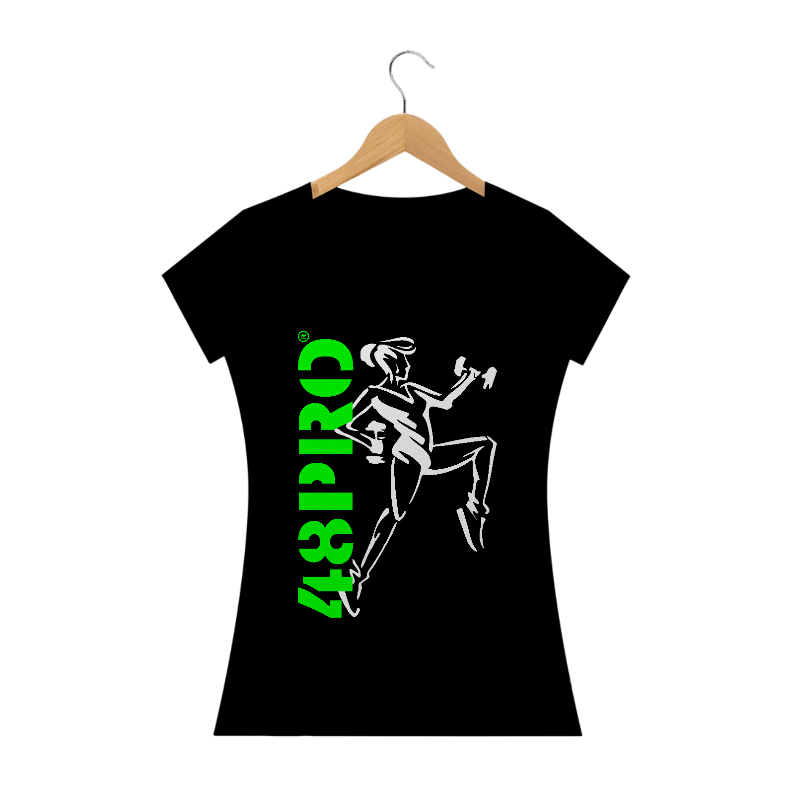 T-SHIRT BABY LONG QUALITY FEMININA - FITNESS GIRL - 48 PRO ORIGINAL LIFESTYLE