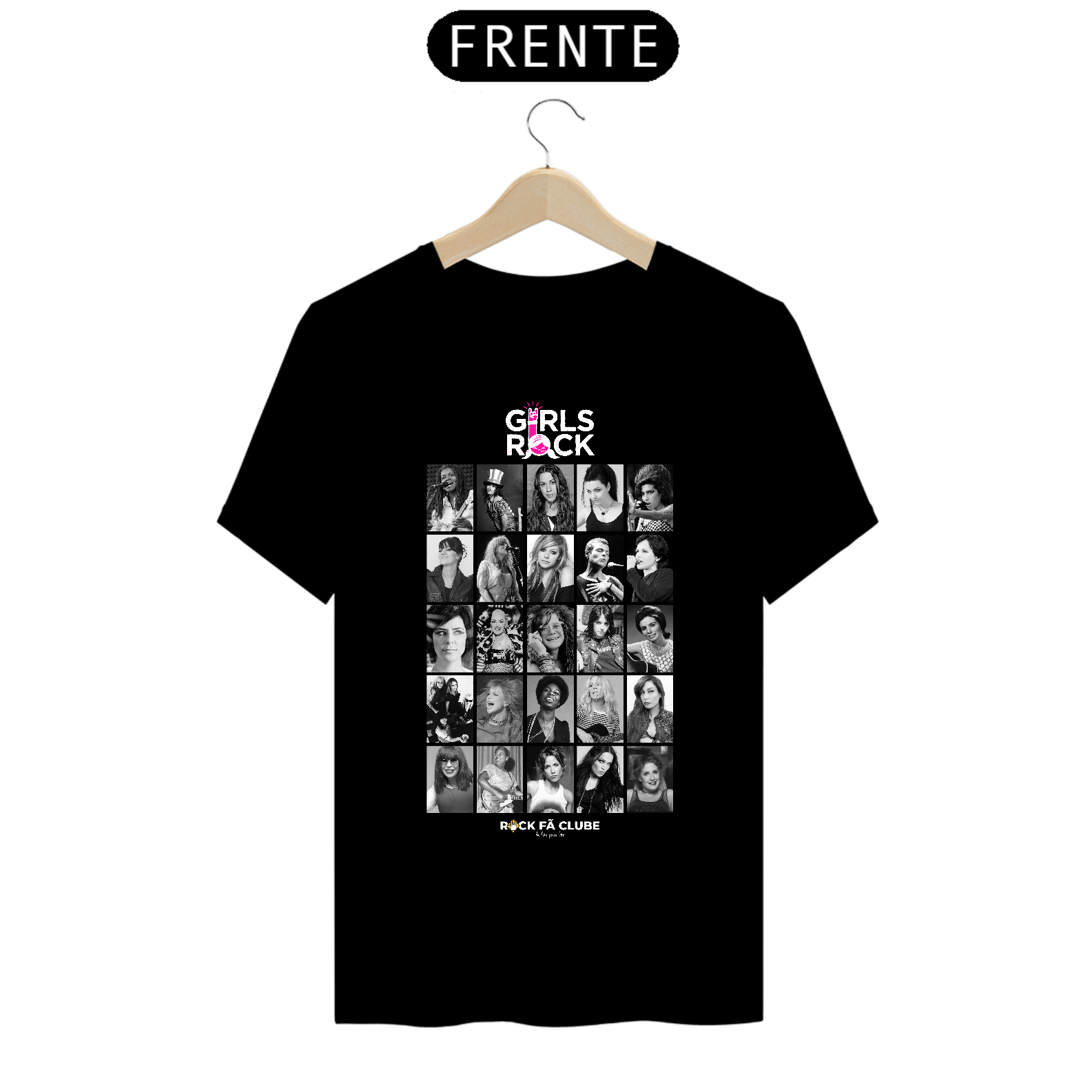 Camisa Mulheres do Rock - preta - prime