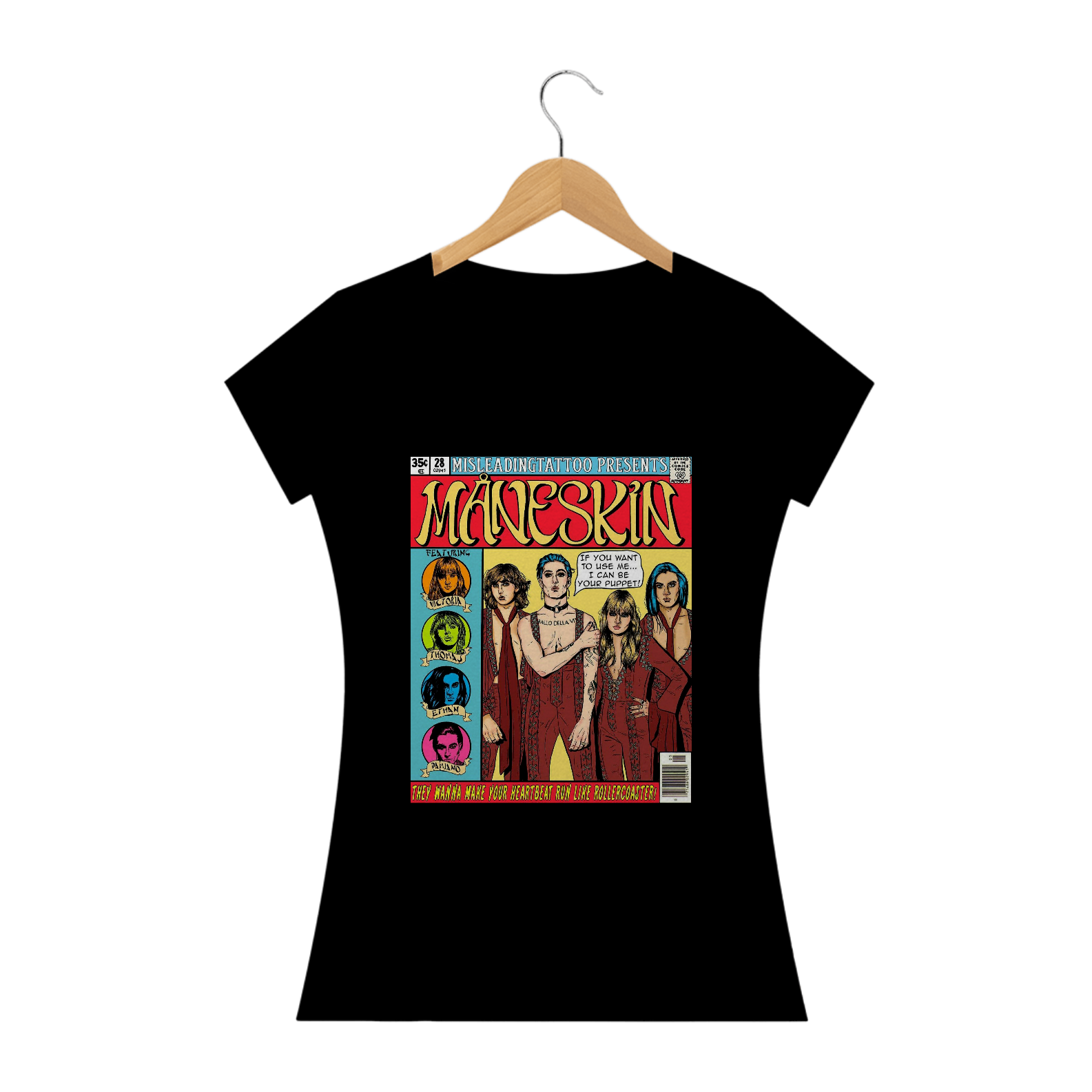 Nome do produto: Camisa Maneskin - HQ - Baby Long