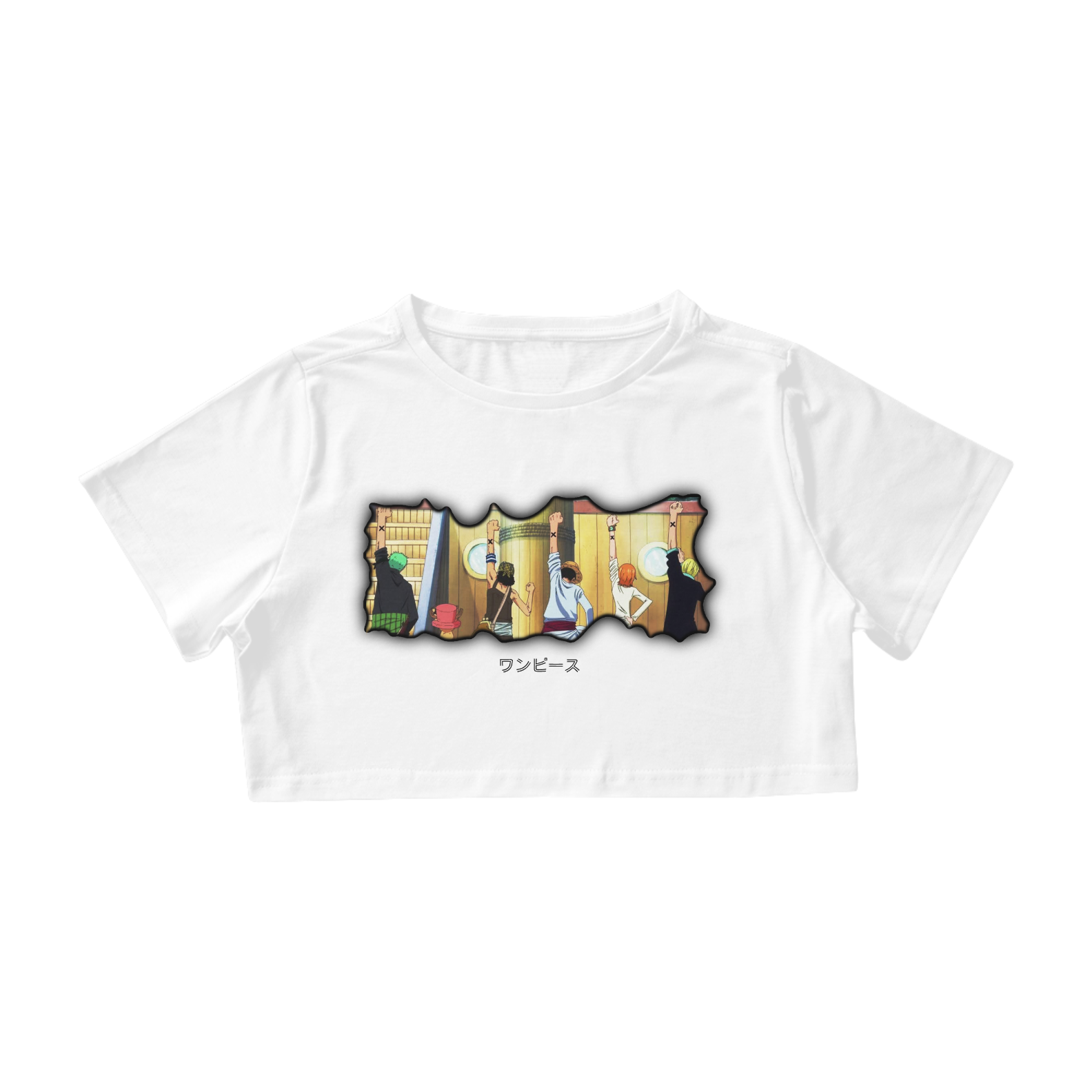 Cropped One Piece - Companheiros (brilho escuro)