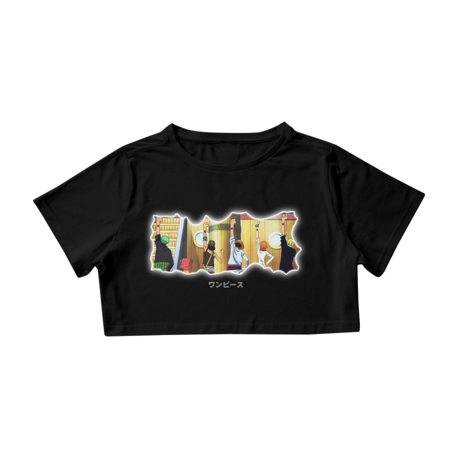 Cropped One Piece - Companheiros (brilho claro)