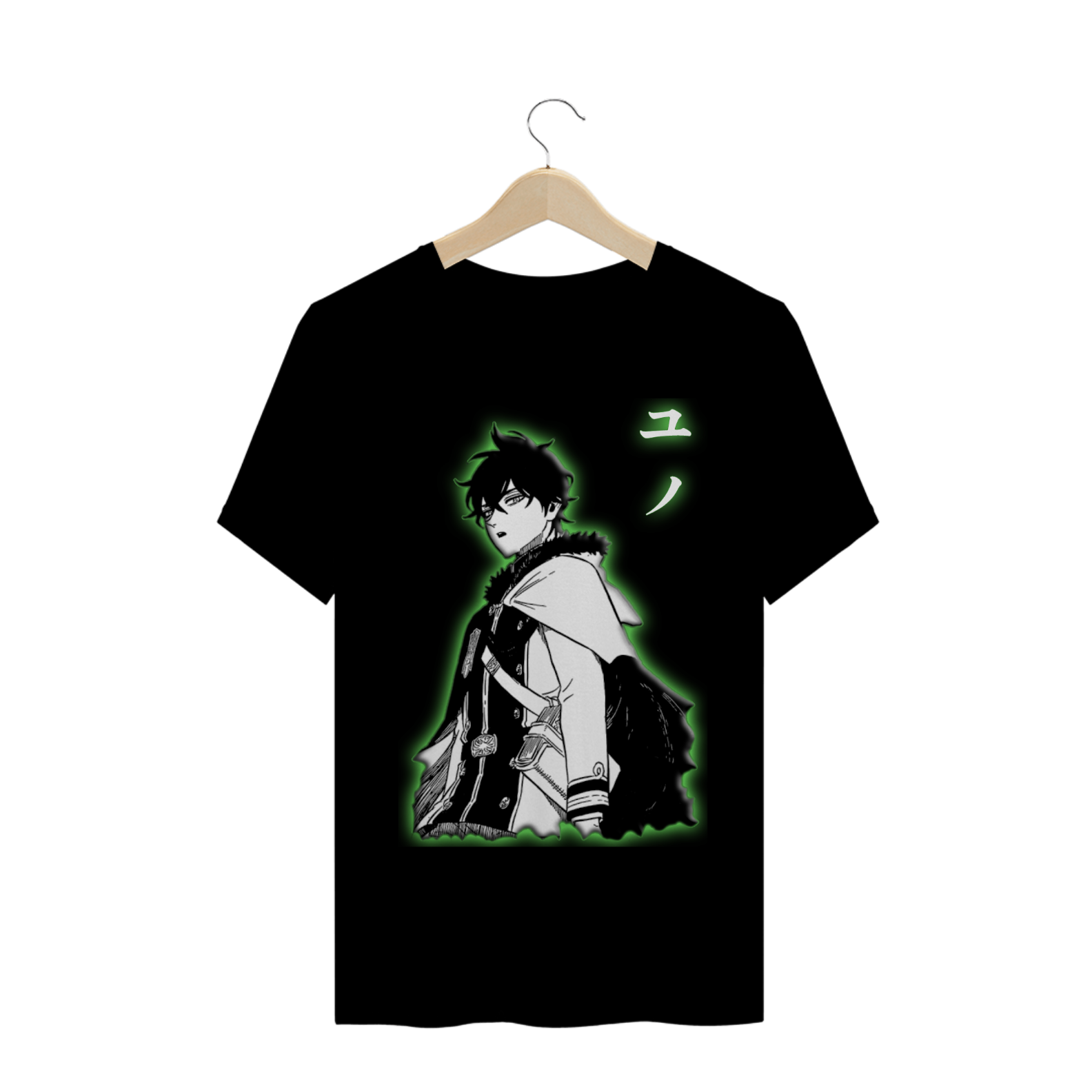 T-shirt Black clover - Yuno (fonte clara)