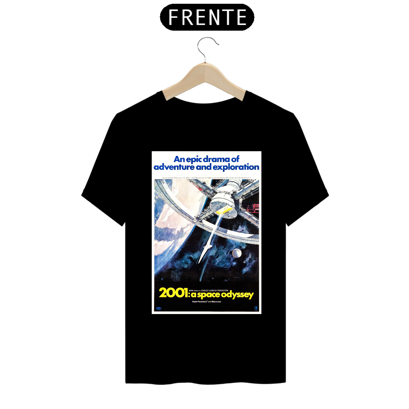 Camiseta “2001 - Uma Odisséia no Espaço” Pôster