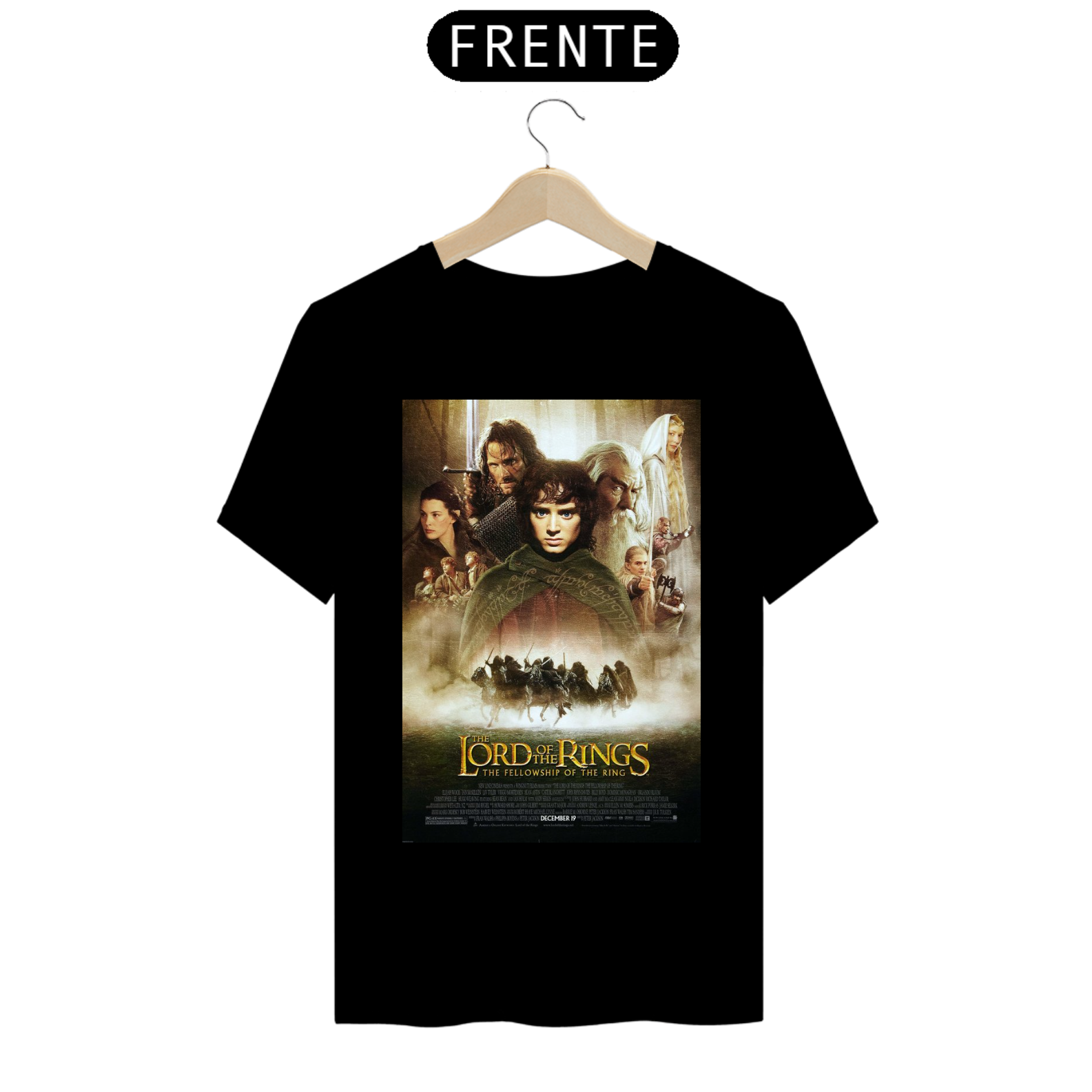 Camiseta “O Senhor dos Anéis - A Sociedade do Anel” Pôster