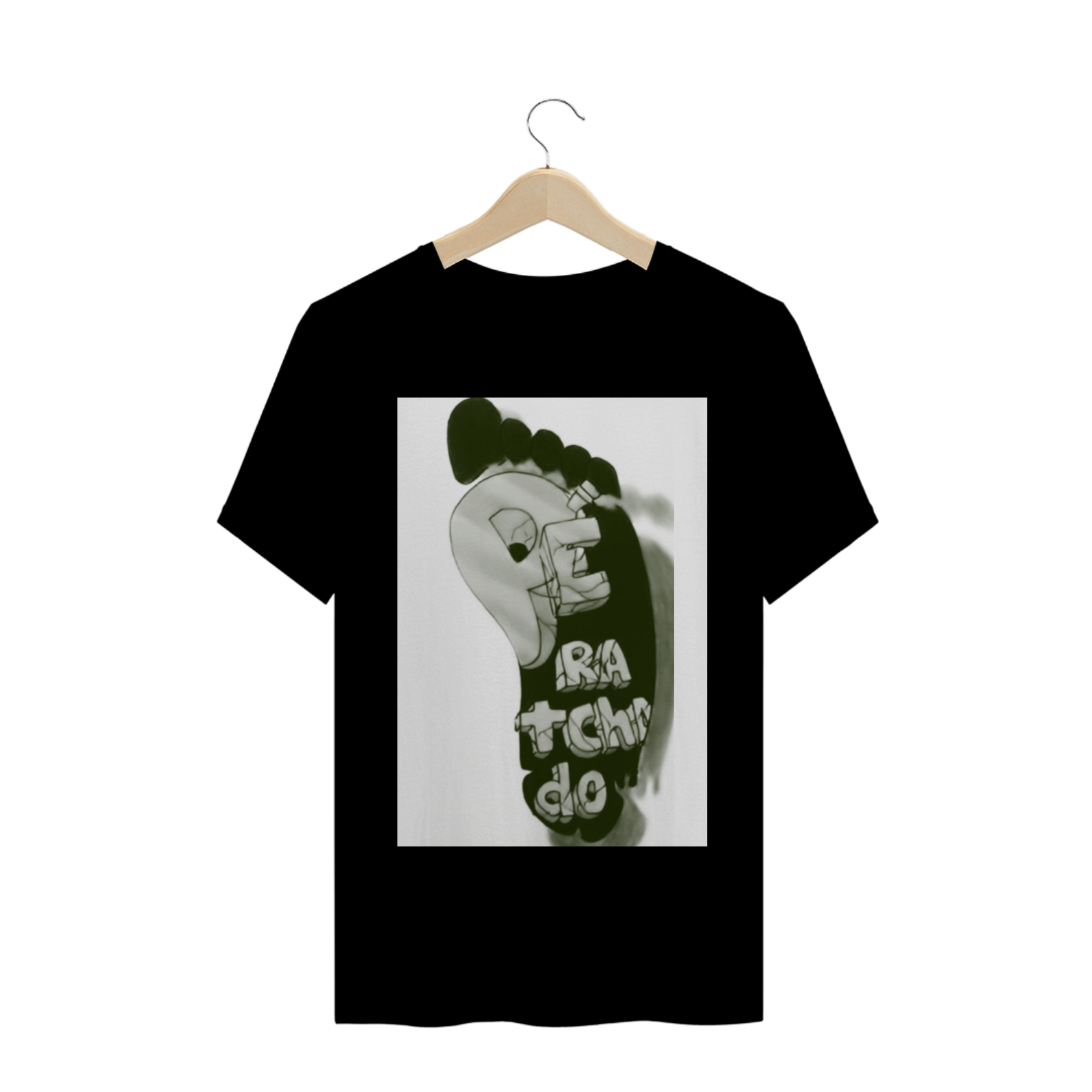 Nome do produto  Camiseta estampa Pé ratchado