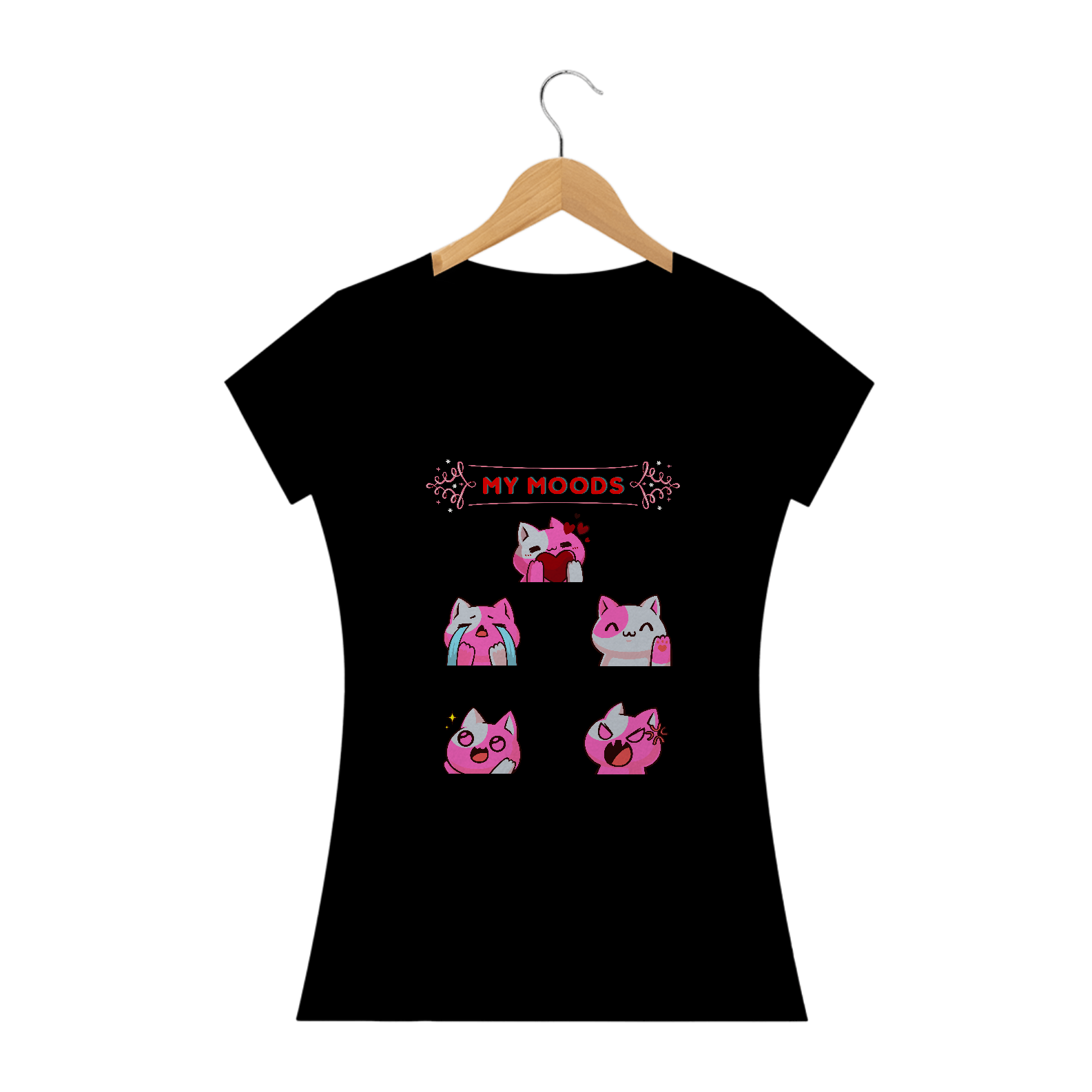 Camiseta Kawaii Gatinhos Humor