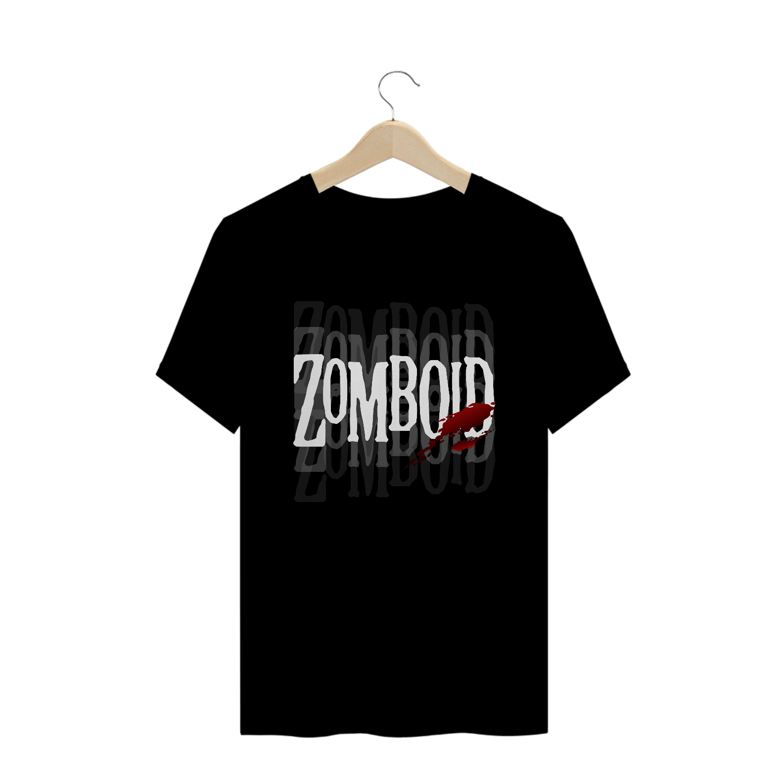 Camiseta Preta Project Zomboid Logo 2