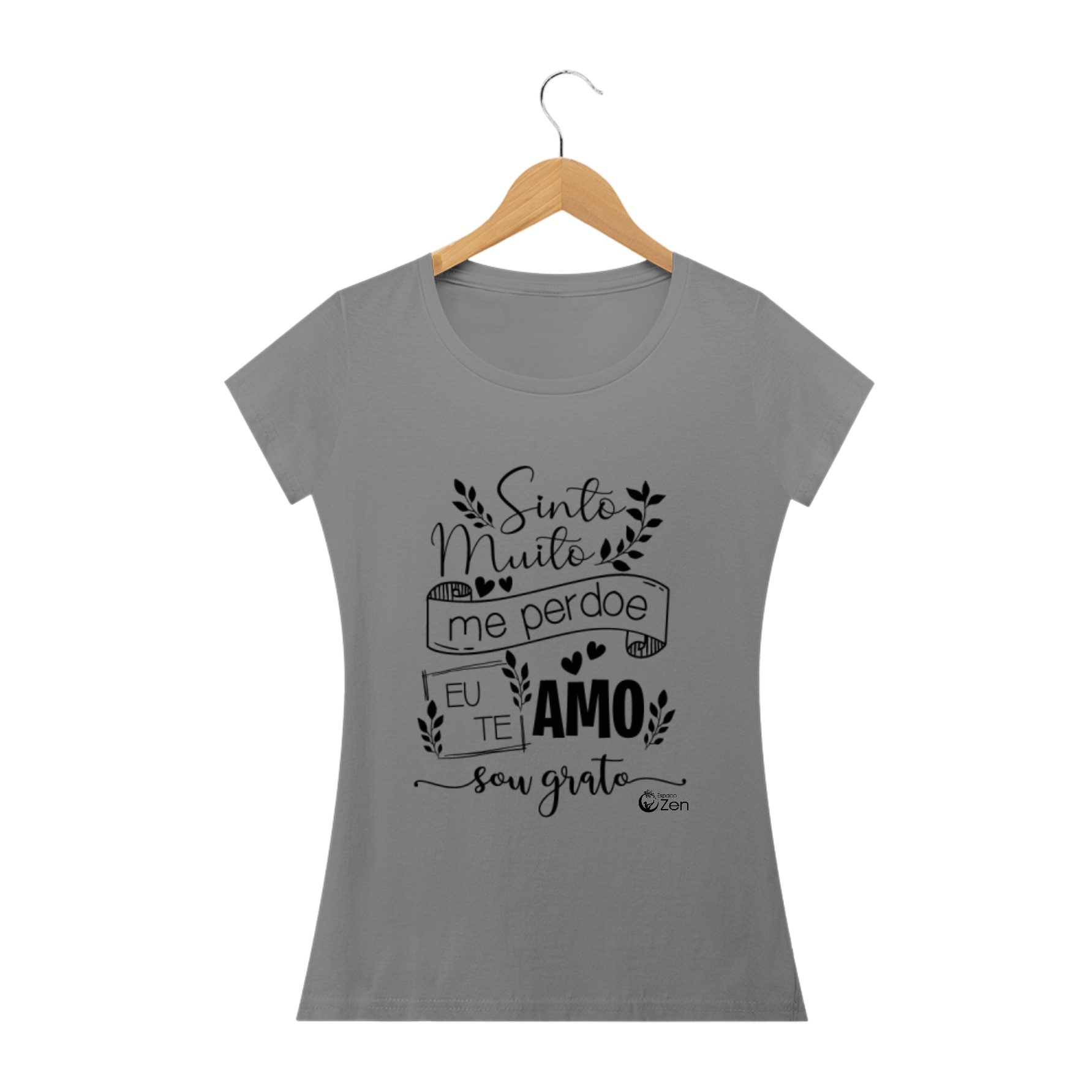 Nome do produto: Frases - Espaço Zen - Camisa Fem.