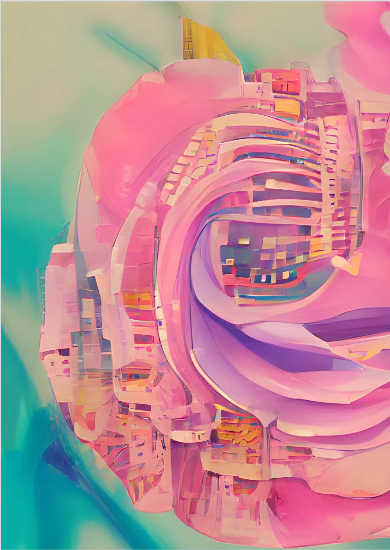 Poster Rosa Futurista