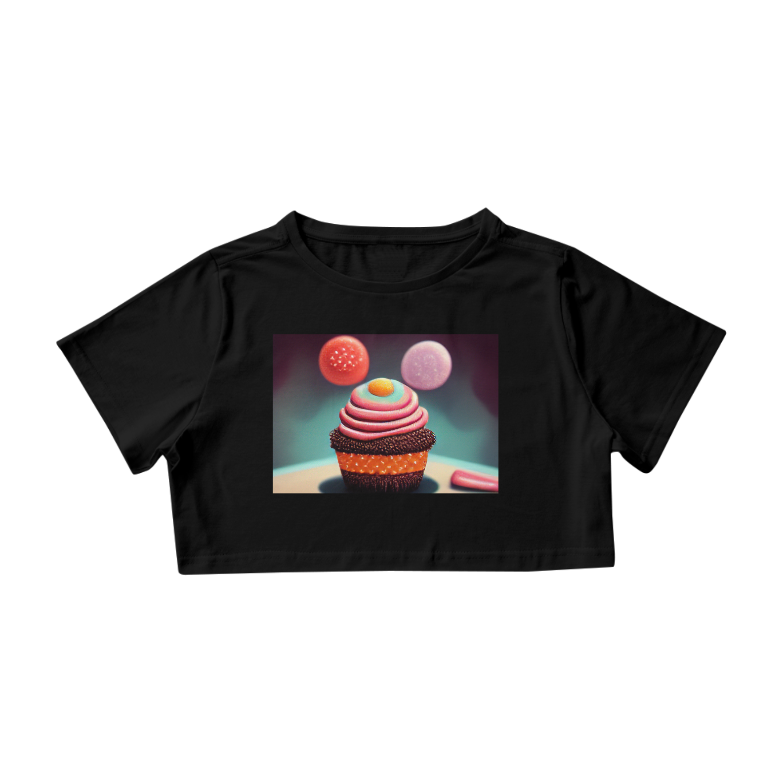 Camiseta Cropped Cupcake 2