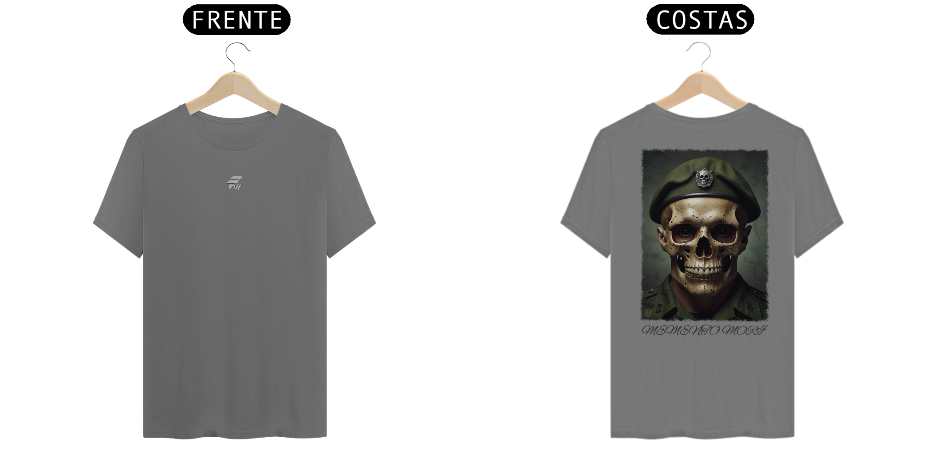 Camisa Estonada Memento Mori Boina verde