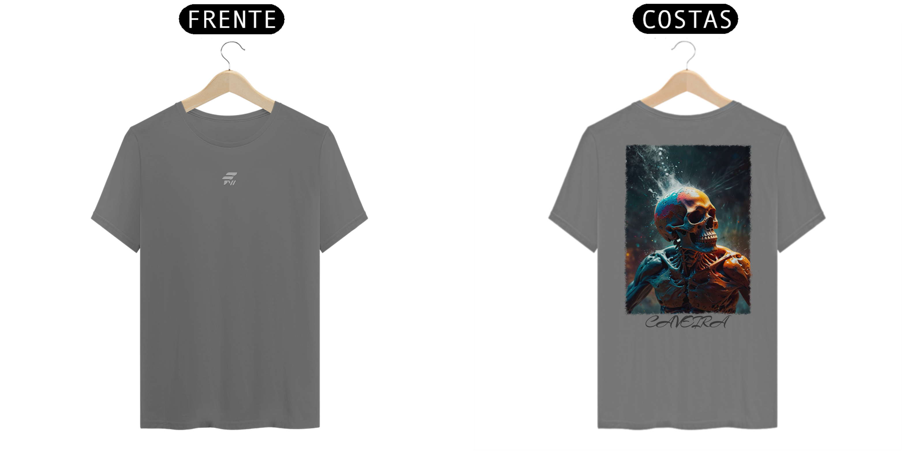 Camisa Estonada Caveira Arte 01