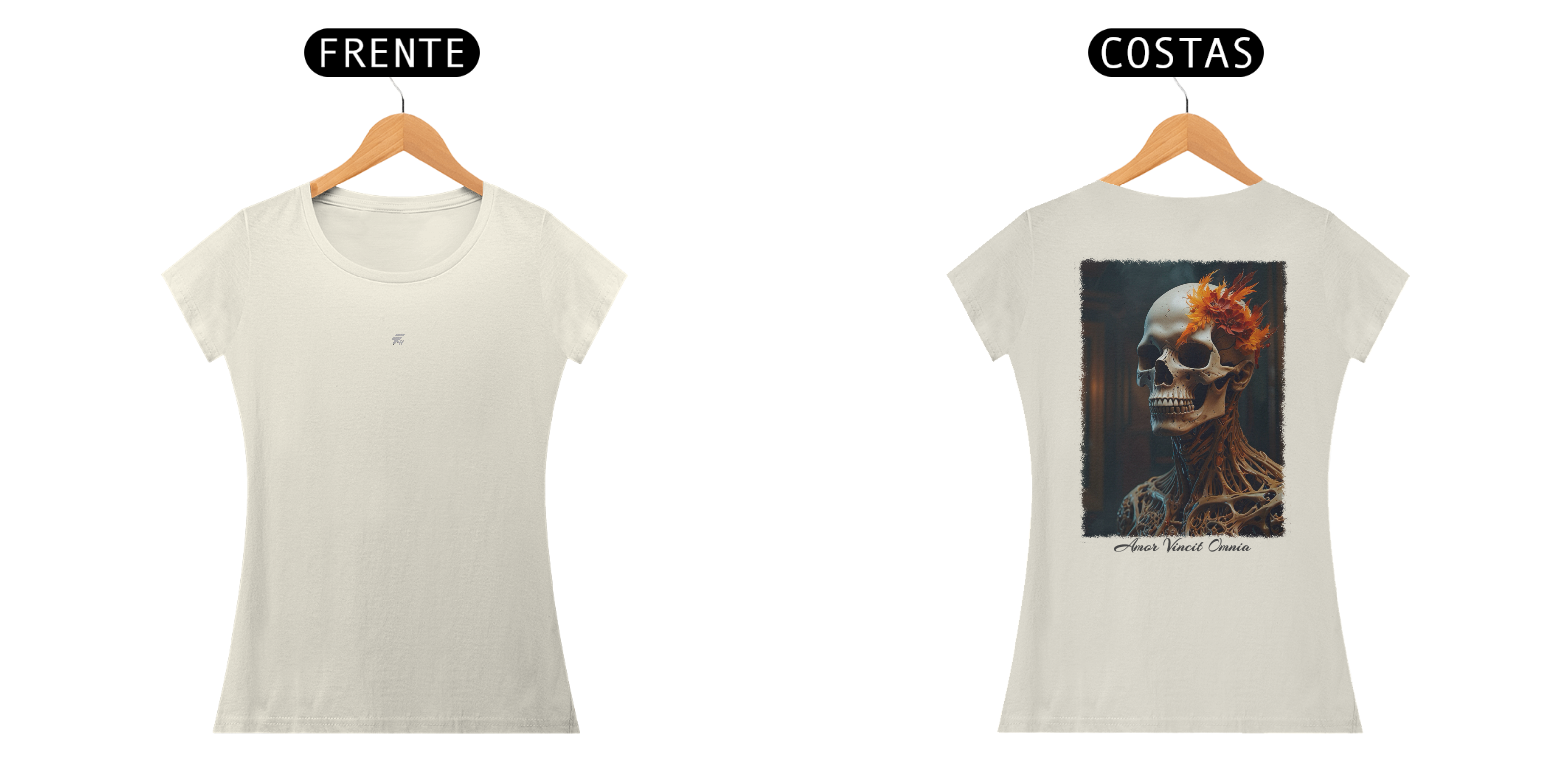 Baby Long Algodão Pima Caveira Amor Vincit Omnia 01