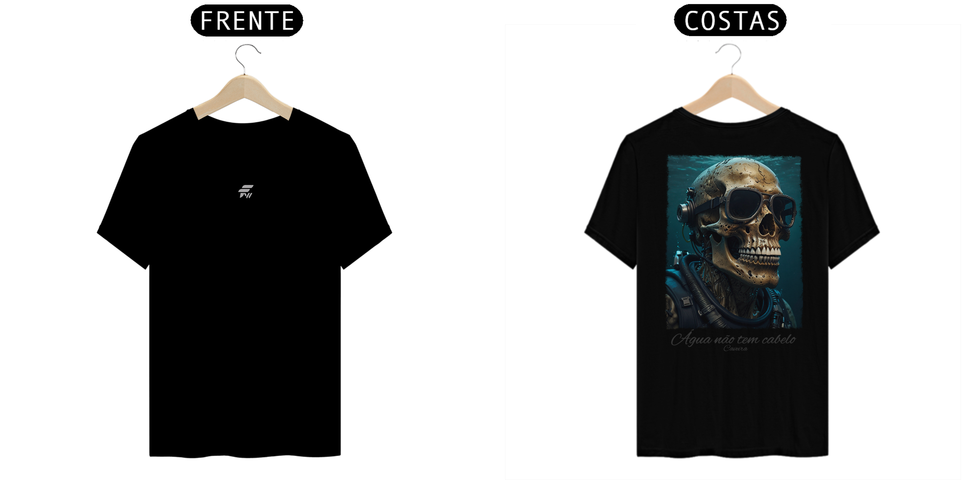 Camisa Prime água não tem cabelo caveira 01