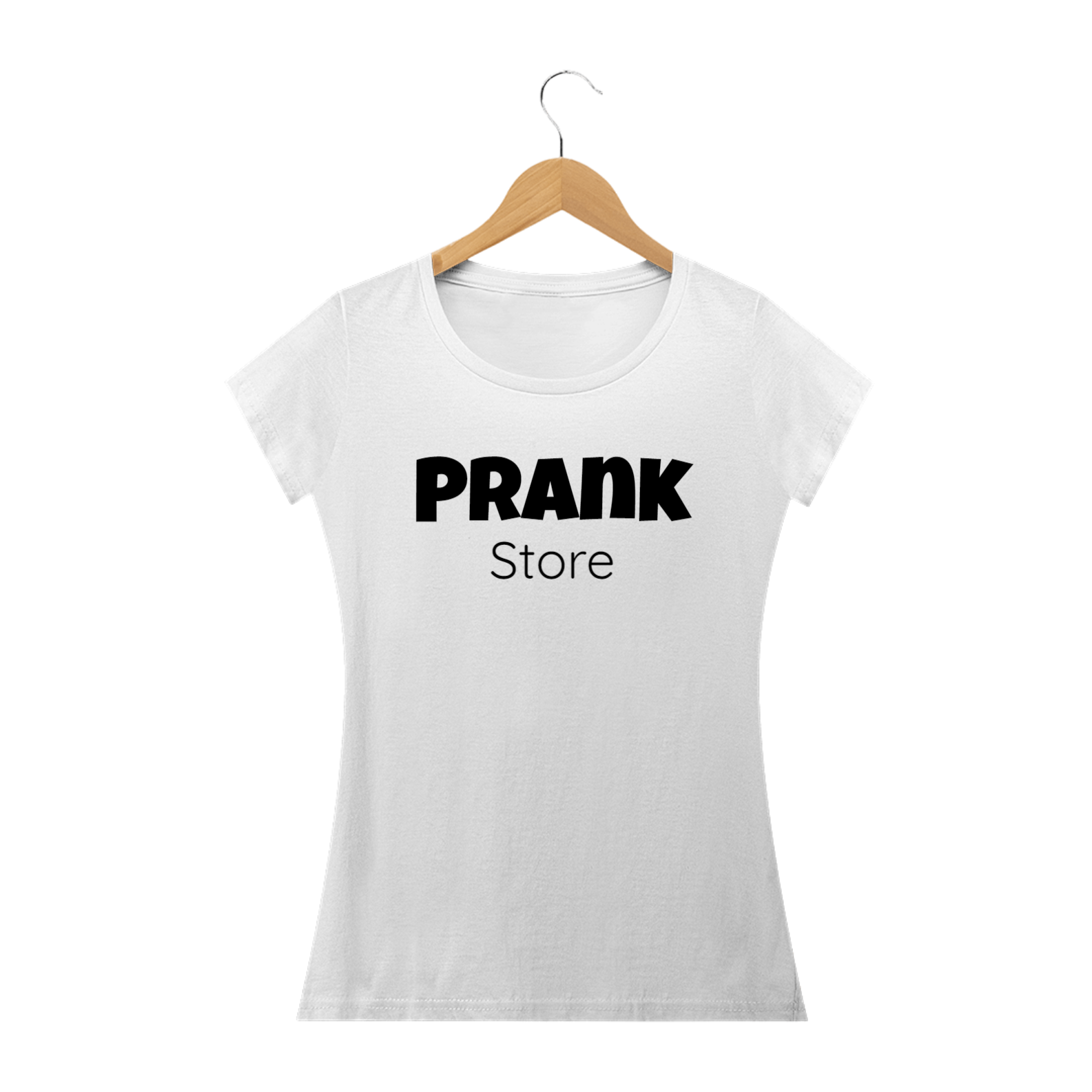 T-shirt Feminina Branca e Colorida (letra preta) Prank Store