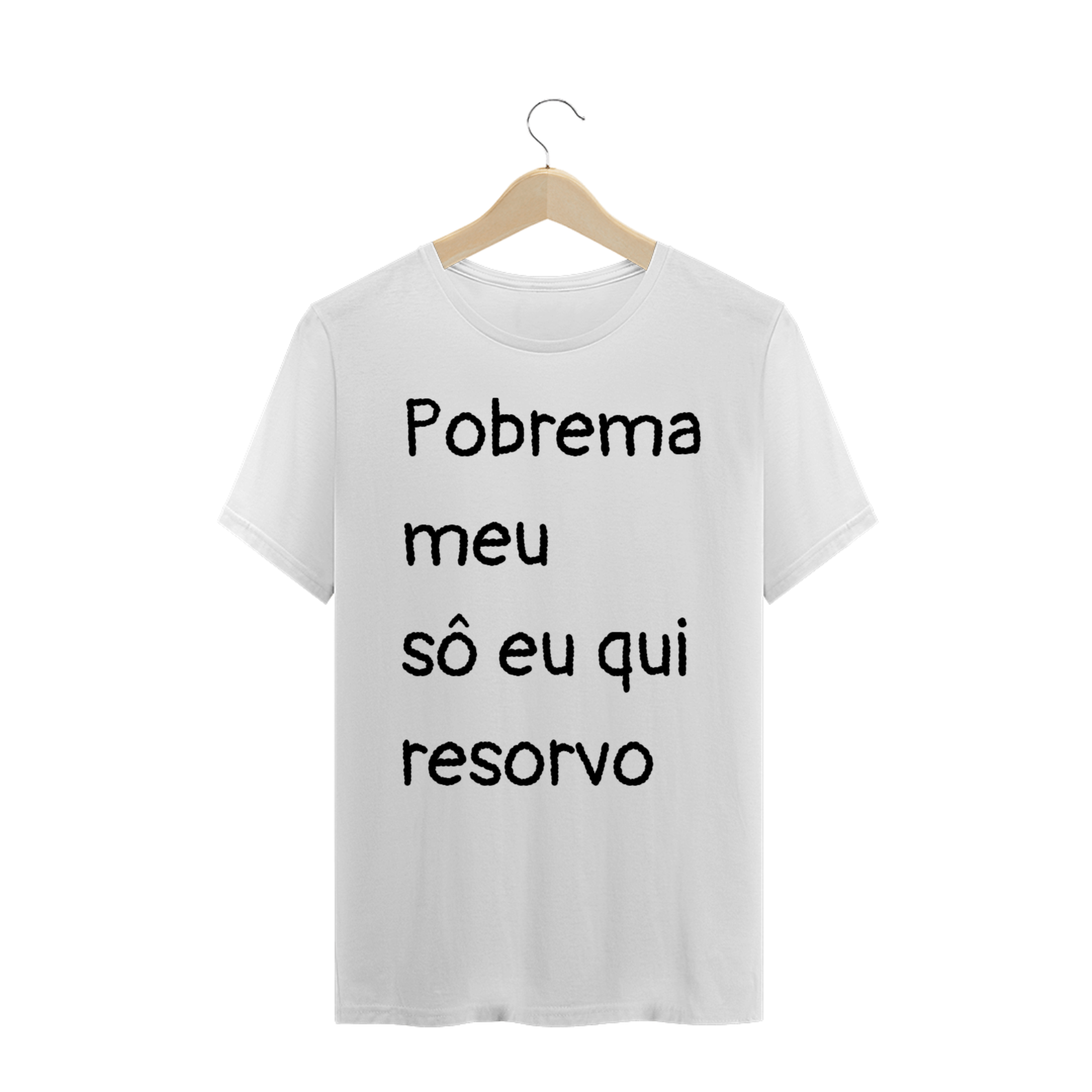 T-shirt Masculina Branca e Colorida (letra preta) 