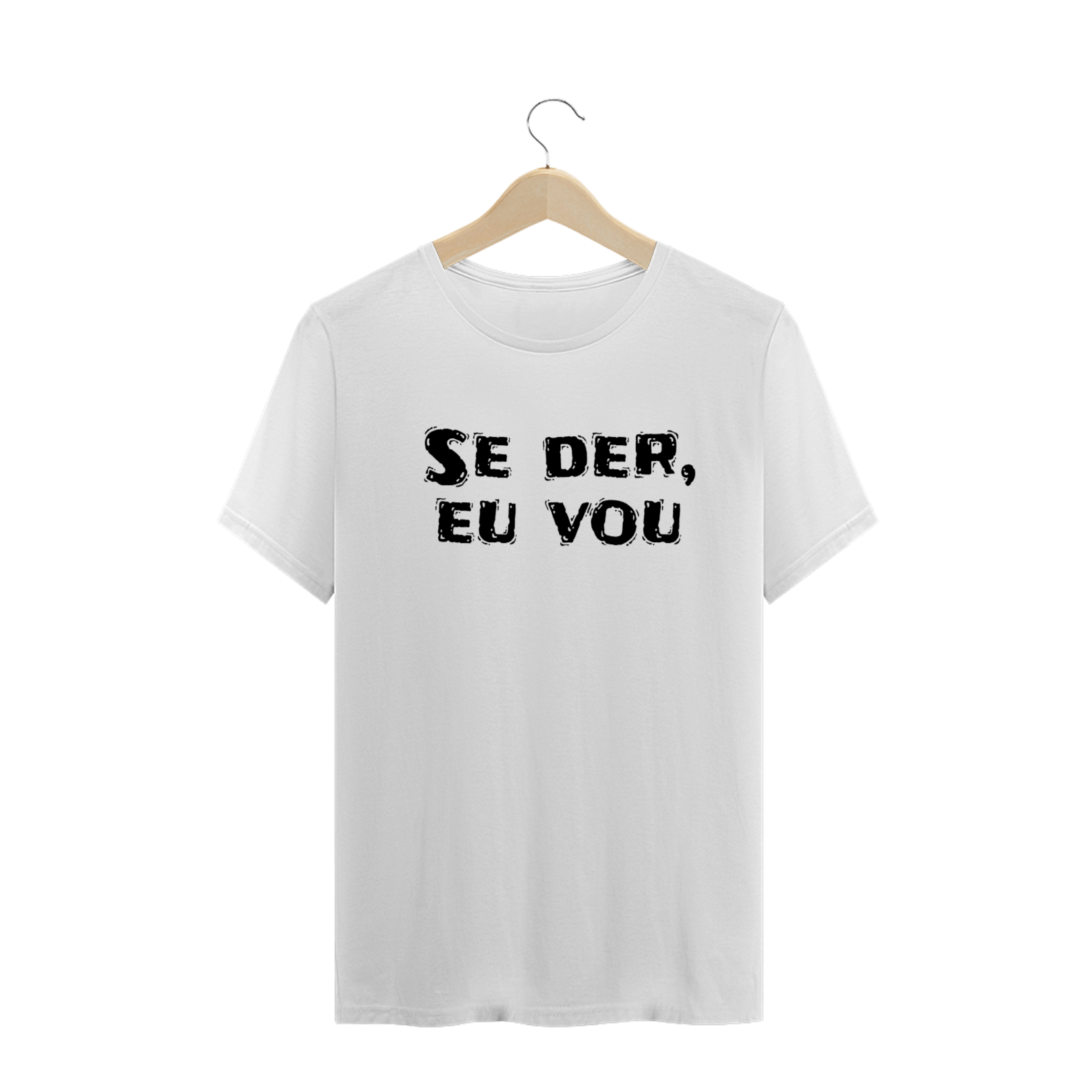 T-shirt Masculina Branca e Colorida (letra preta) 