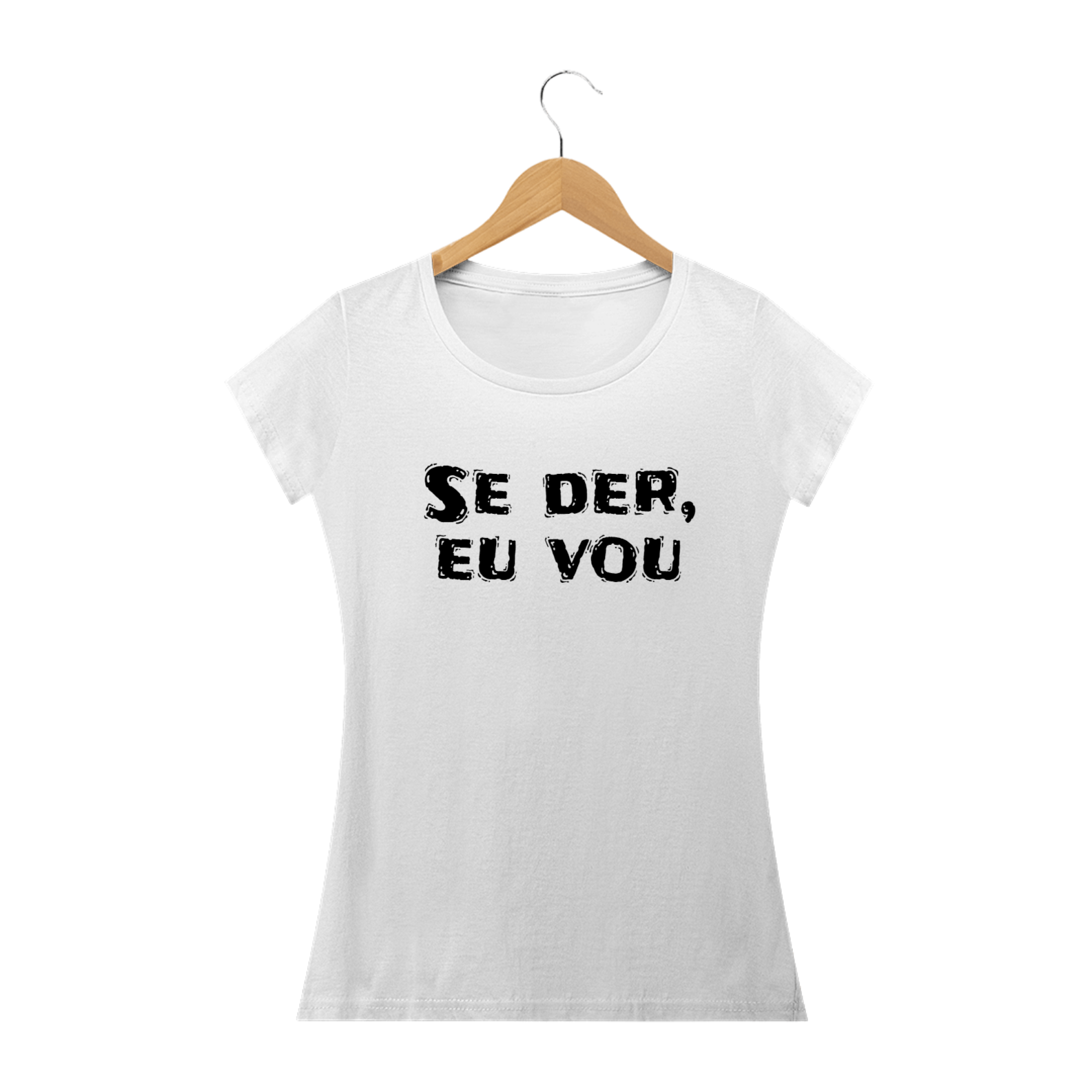 T-shirt Feminina Branca e Colorida (letra preta) 