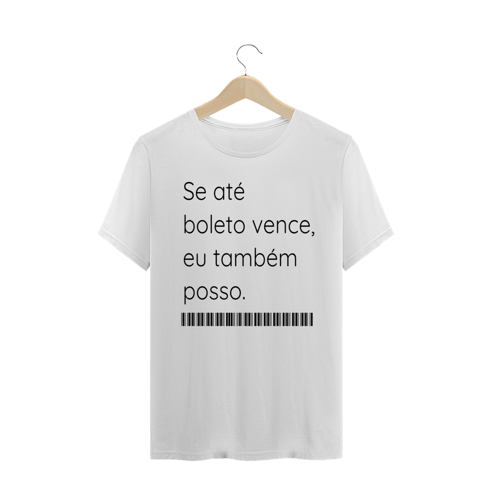 T-shirt Masculina Branca e Colorida (letra preta) 