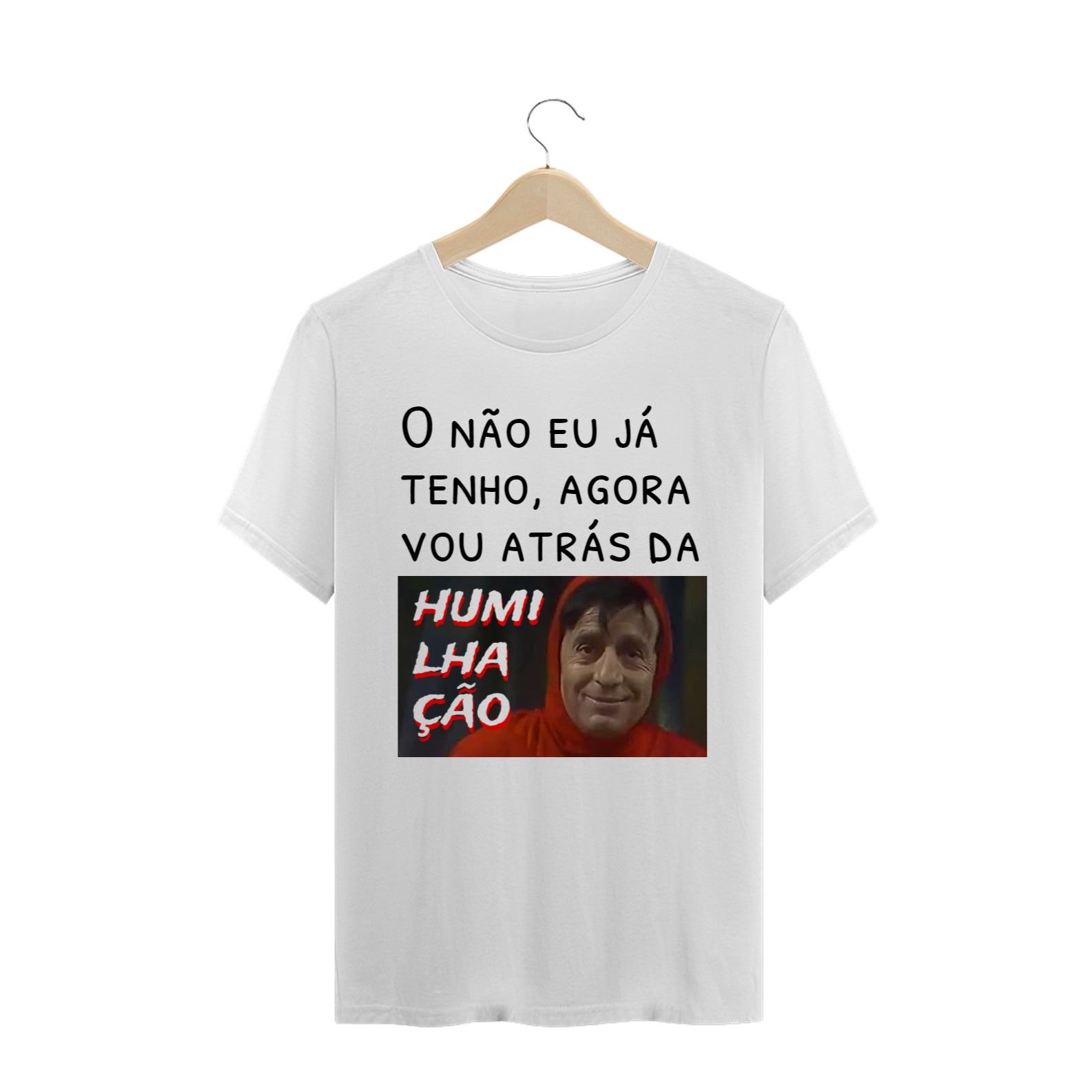 T-shirt Masculina Branca e colorida (letra preta) 