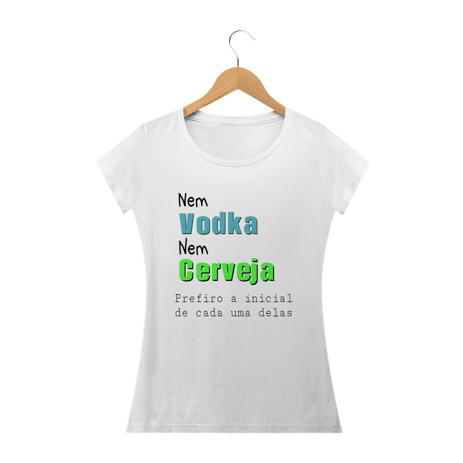 T-shirt Feminina Branca e Colorida 