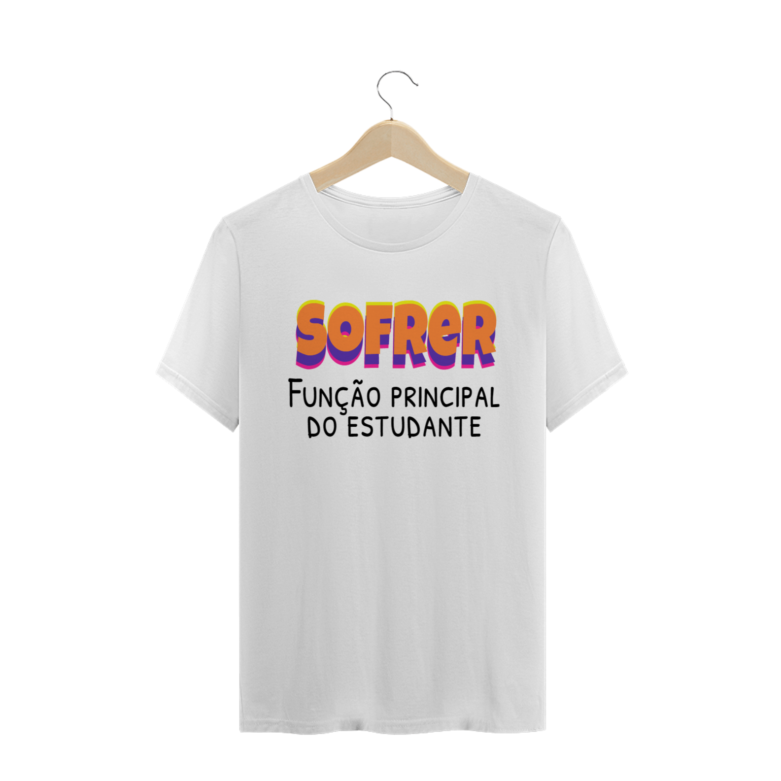 T-shirt Masculina Branca e Colorida 