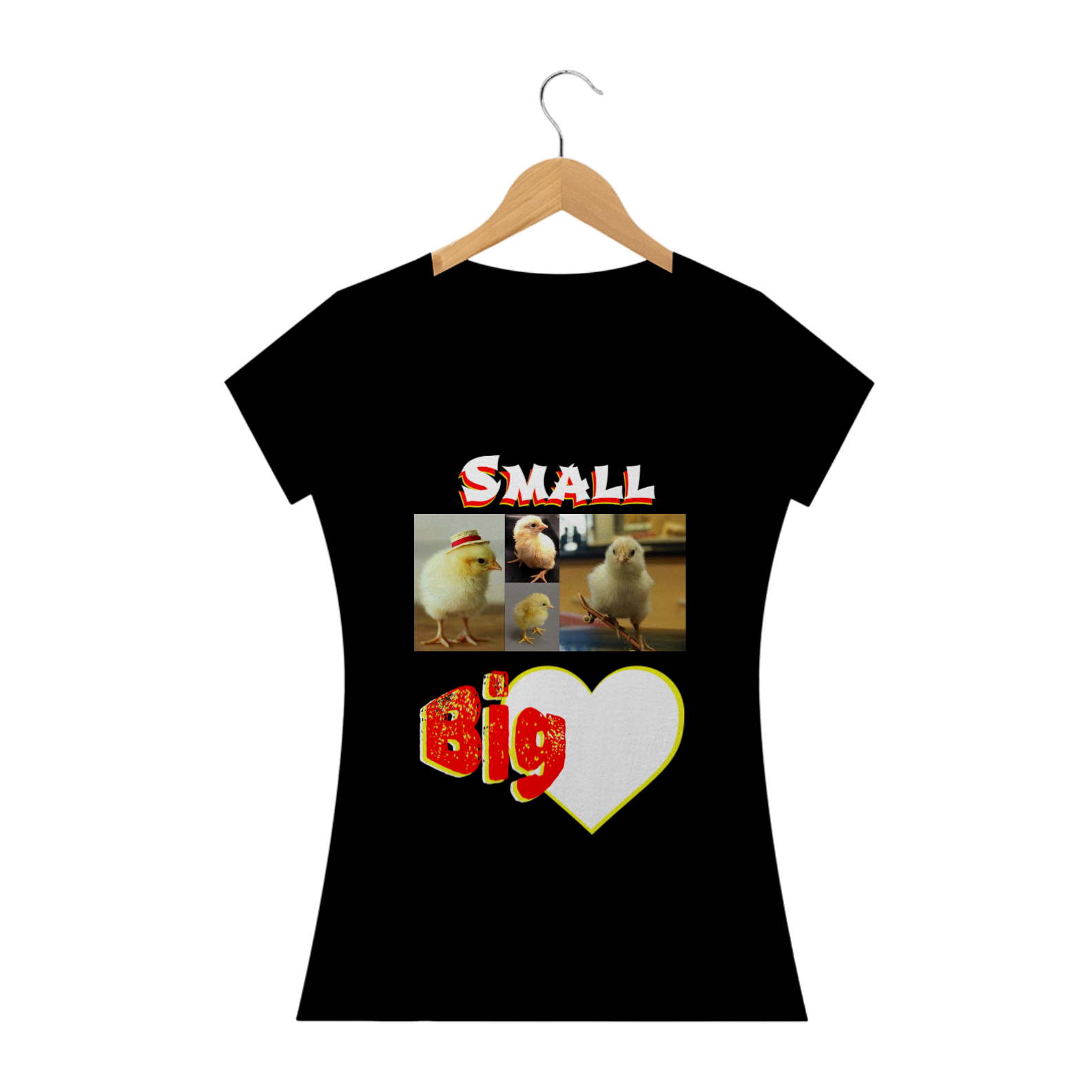 T-shirt Feminina Preta e Colorida 