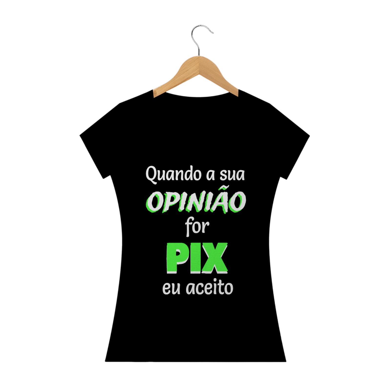 T-shirt Feminina Preta e Colorida 