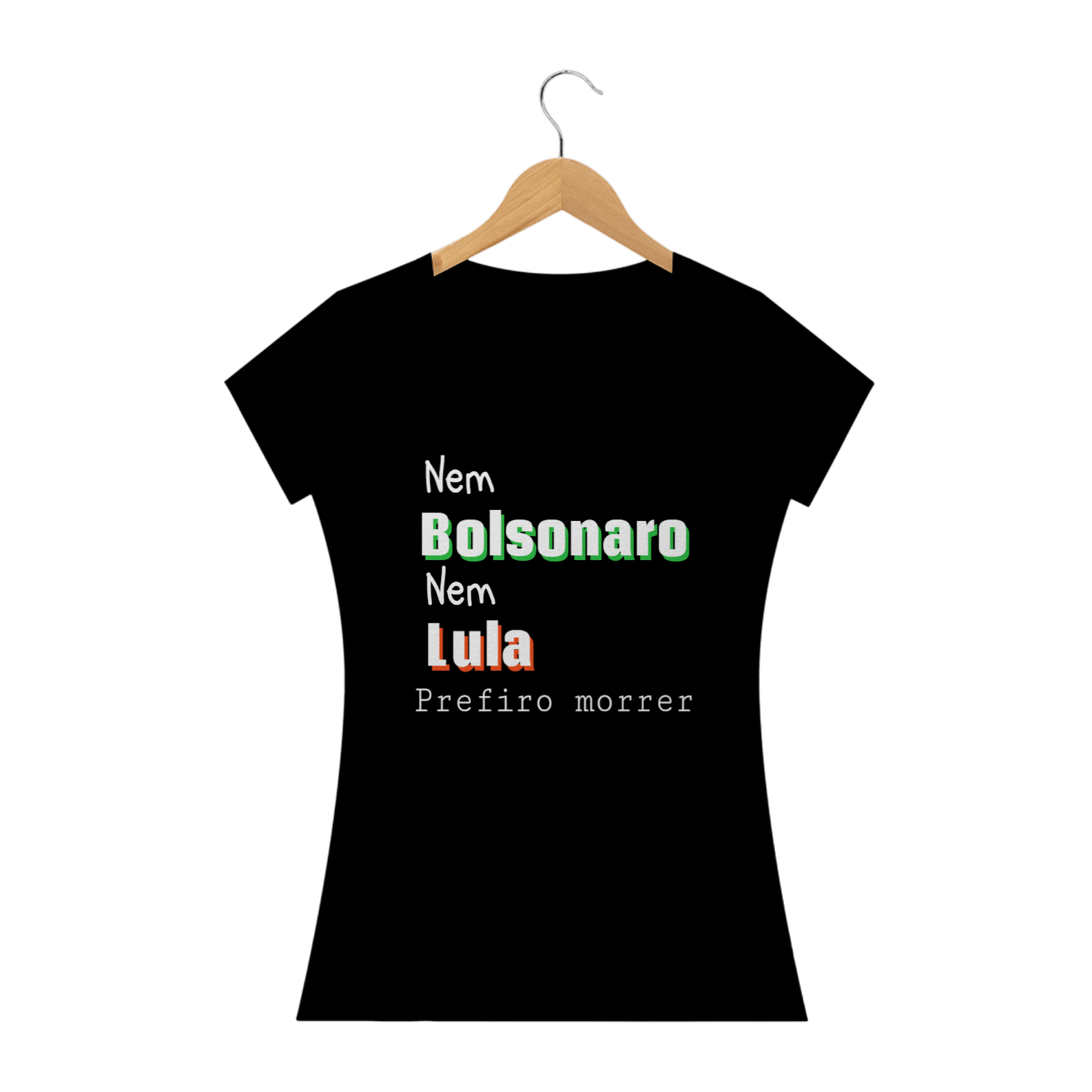 T-shirt Feminina Preta e Colorida 
