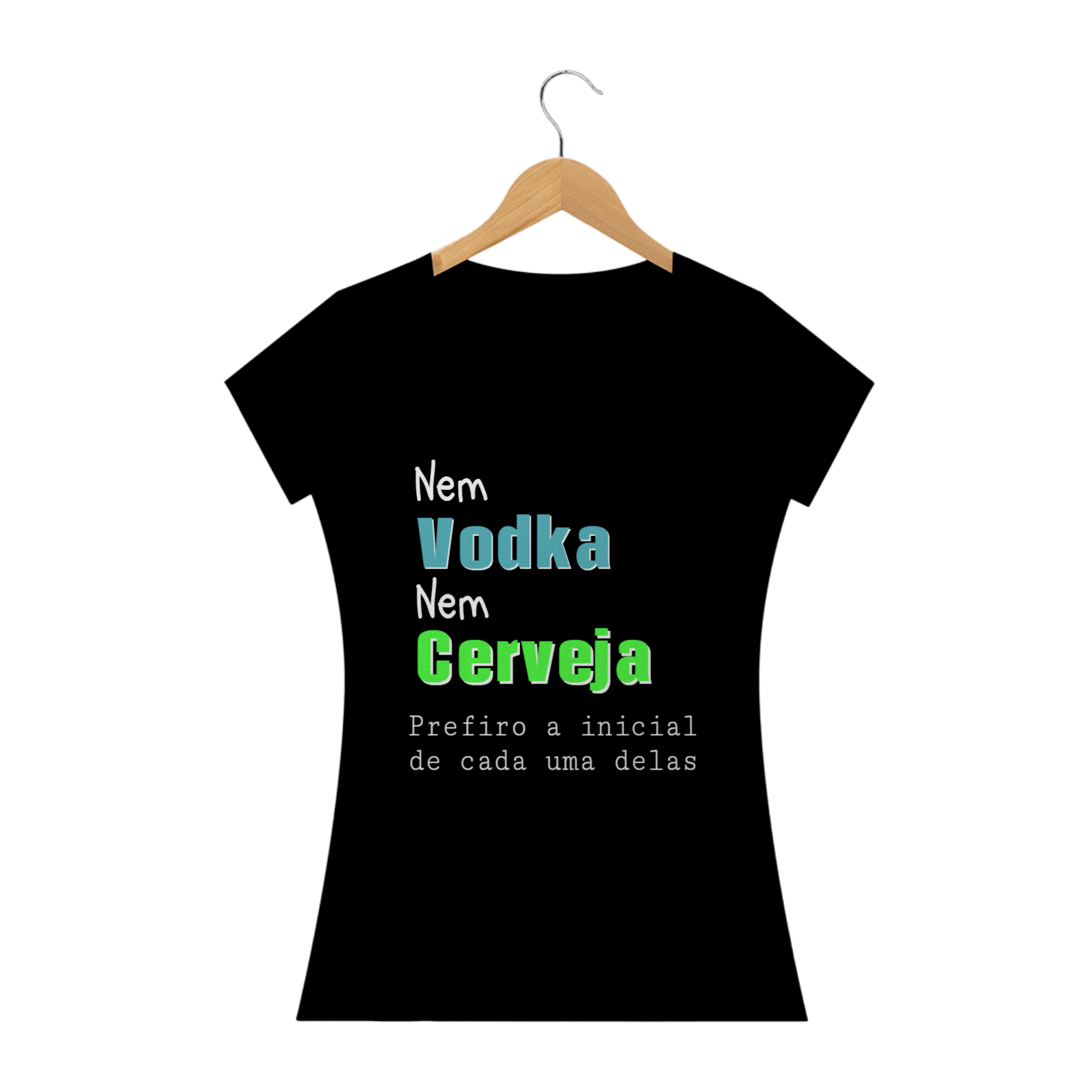 T-shirt Feminina Preta e Colorida 