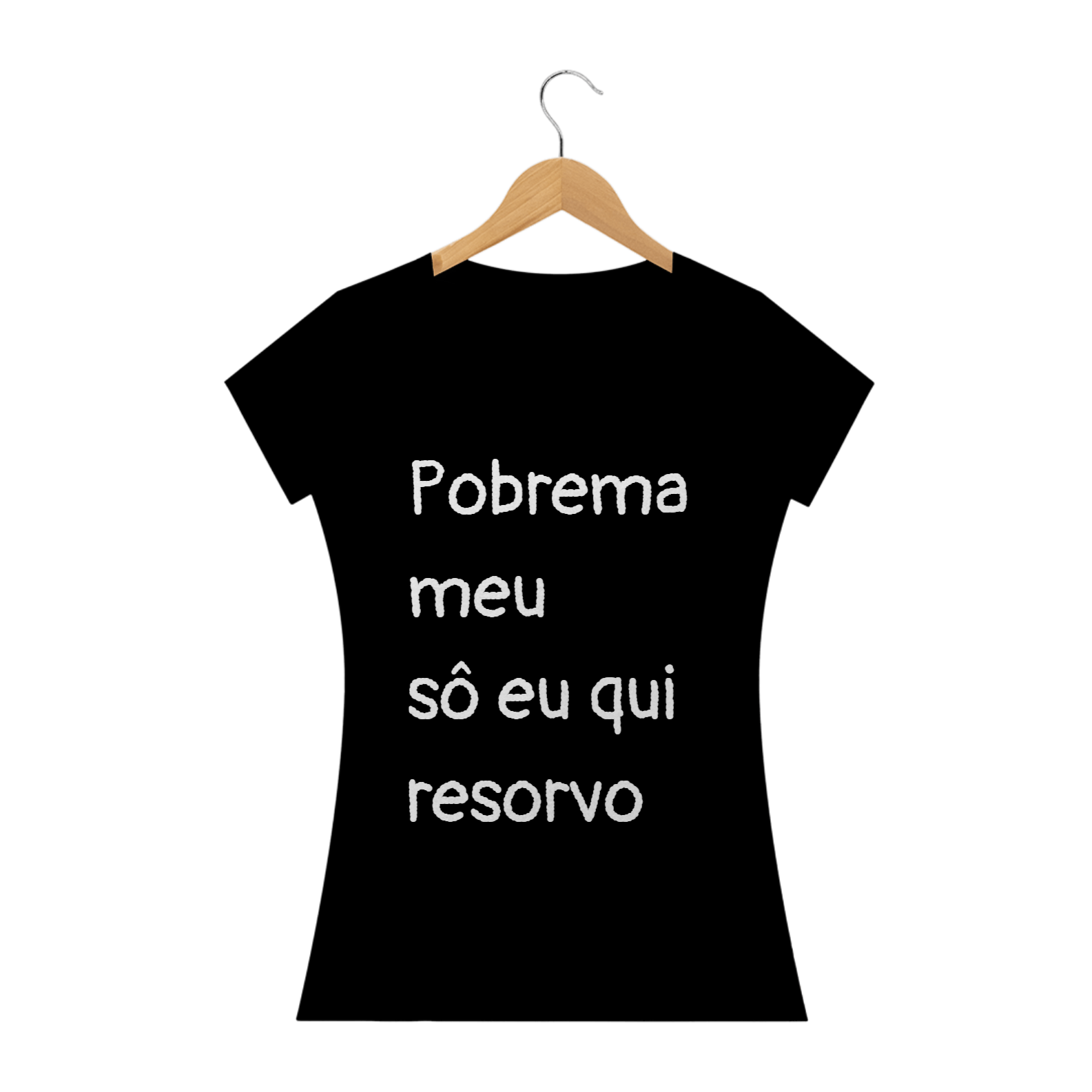 T-shirt Feminina Preta e Colorida (letra branca) 