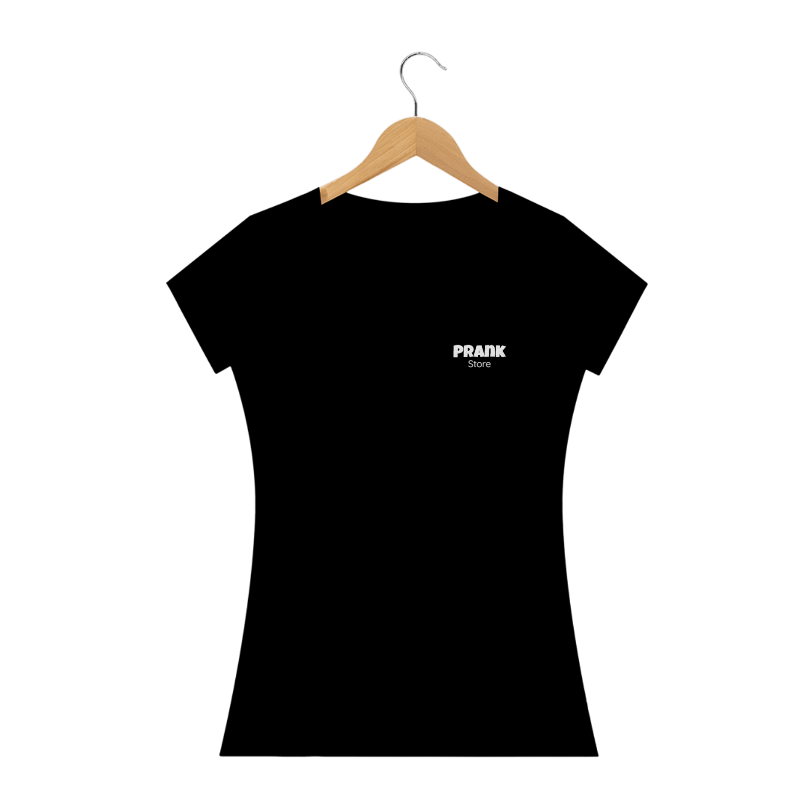 T-shirt Feminina Preta e Colorida (letra branca) Prank Store