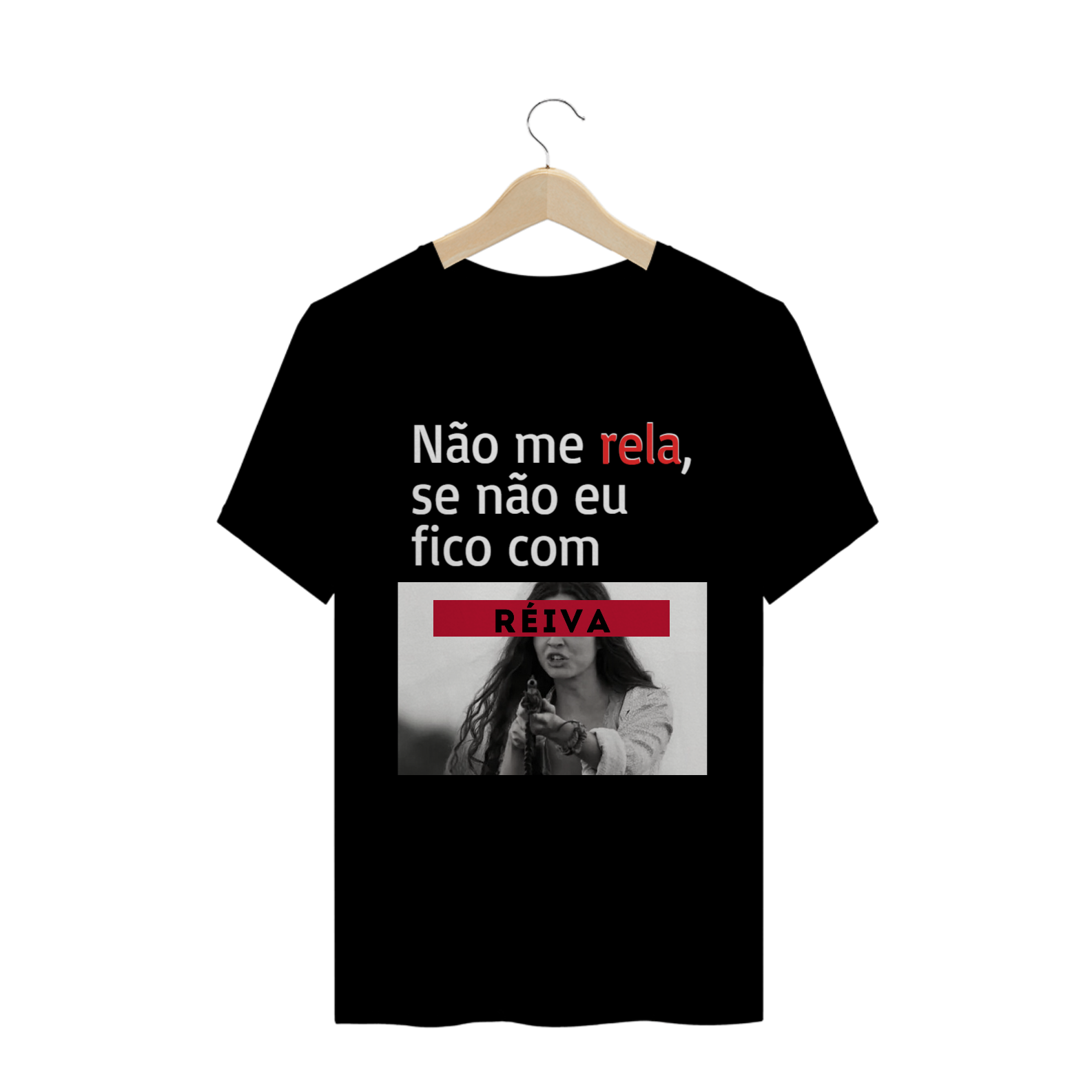T-shirt Masculina Preta e Colorida (letra branca) 