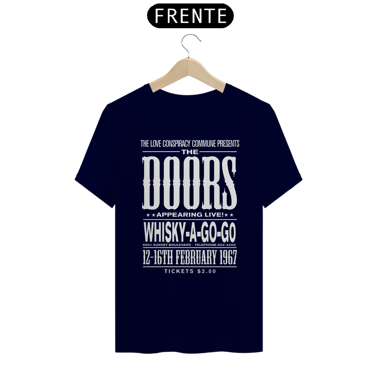 Camiseta The Doors 1967 100% algodão quality 