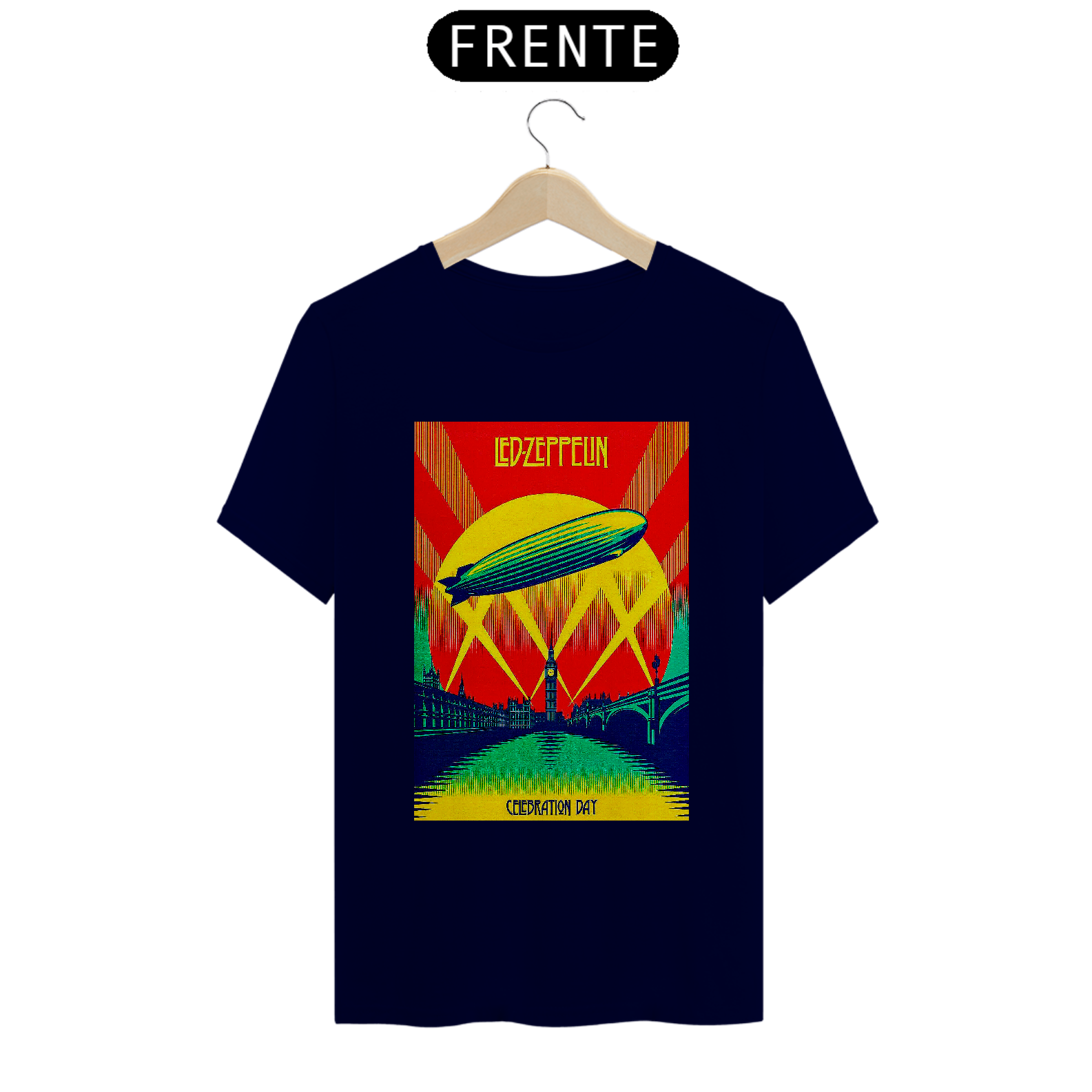 Camiseta Led Zeppelin Celebration 100% algodão quality 