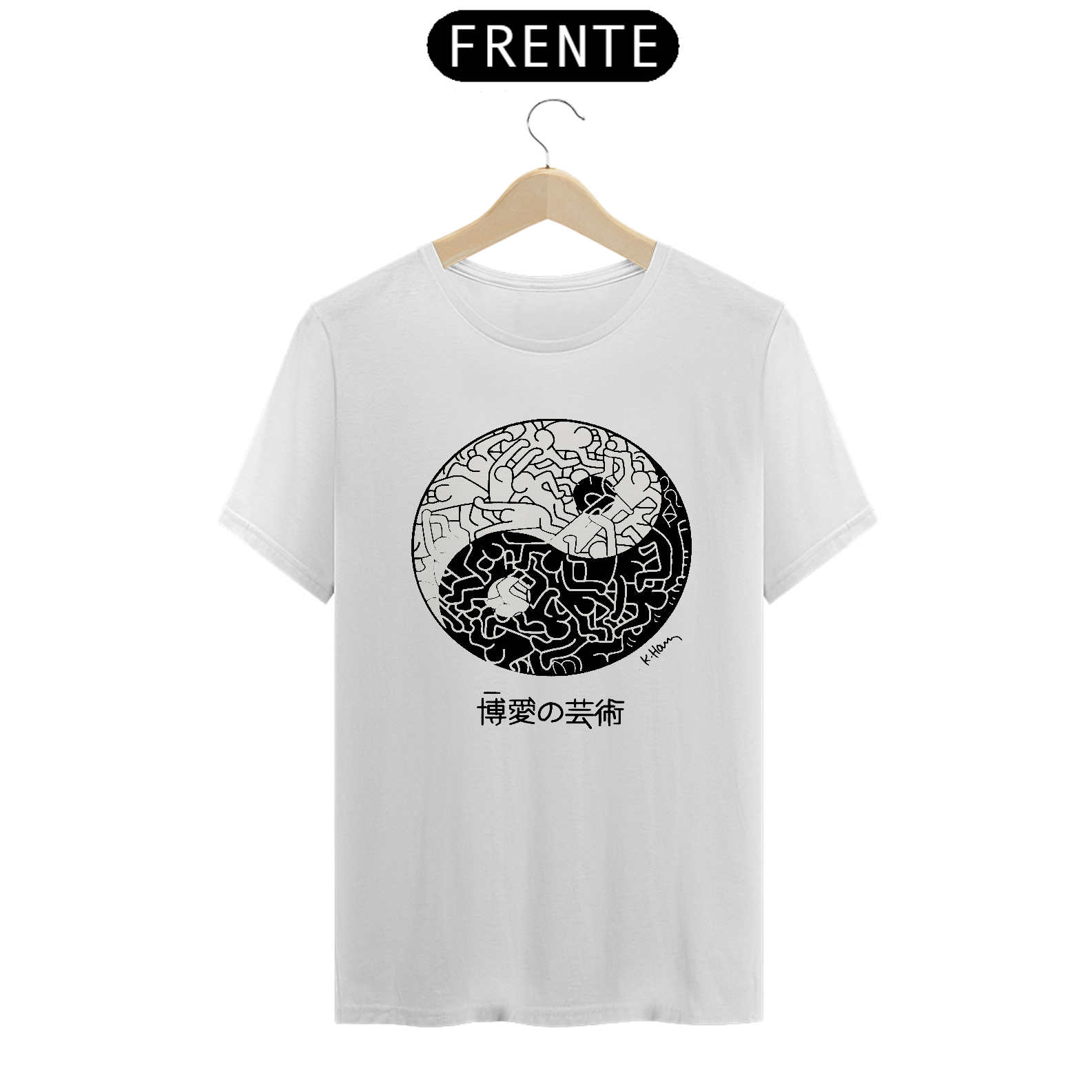 Camiseta Keith Haring Japão - 100% algodão quality 