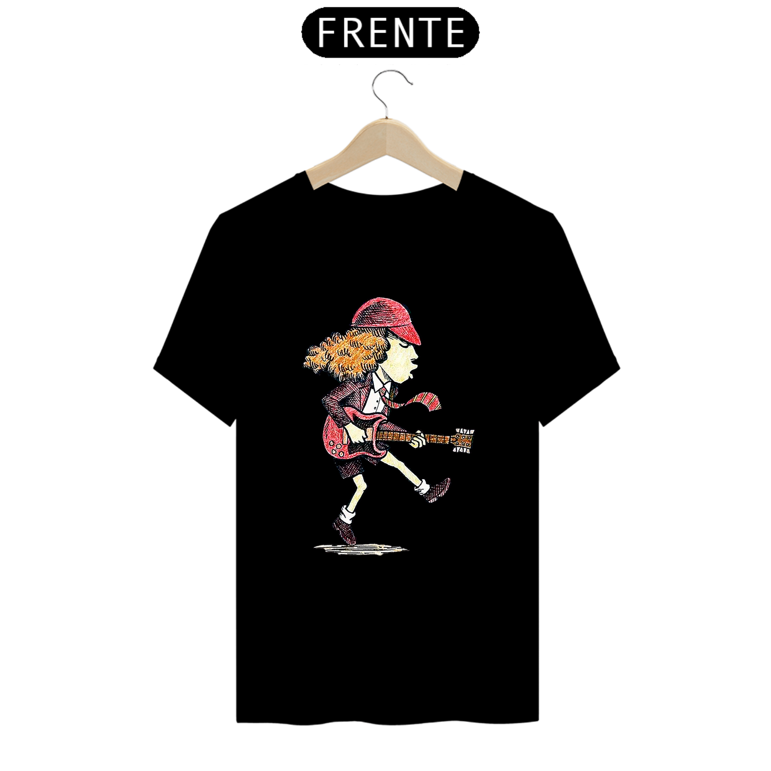 Camiseta ACDC Angus Young 100% Algodão Prime 