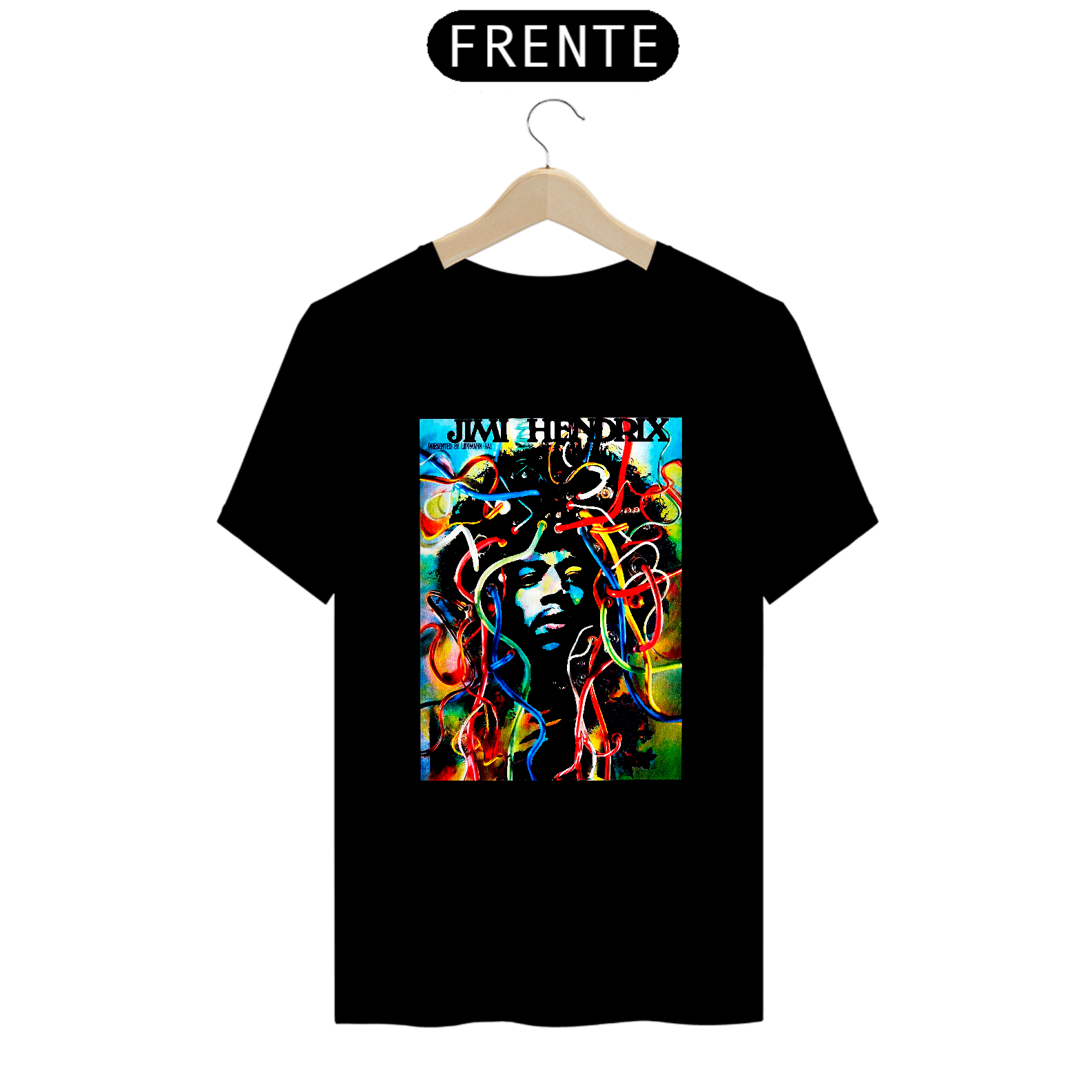 Camiseta Jimi Hendrix Experience 1969 - 100% algodão Prime  