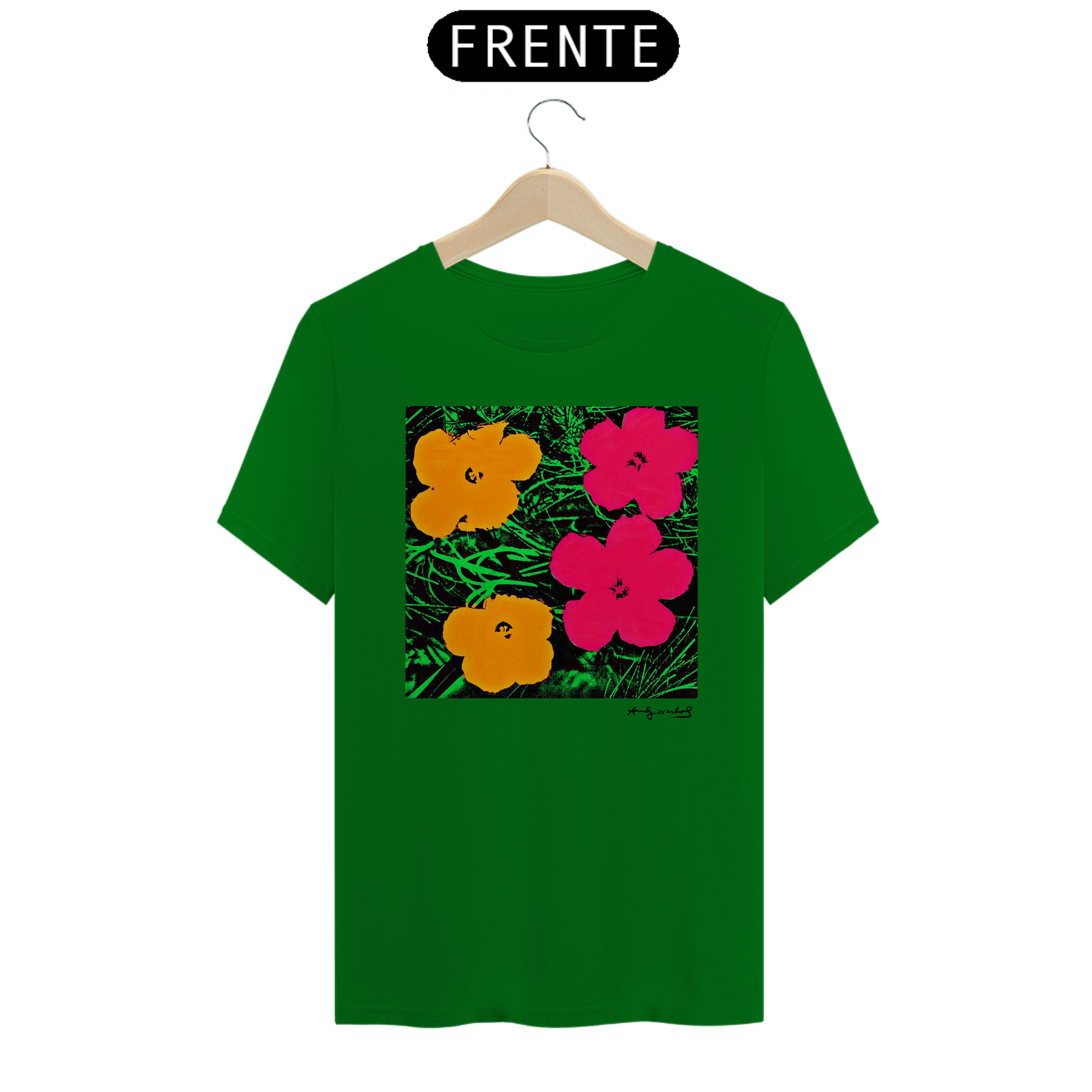 Camiseta Andy Warhol Flores Algodão Quality