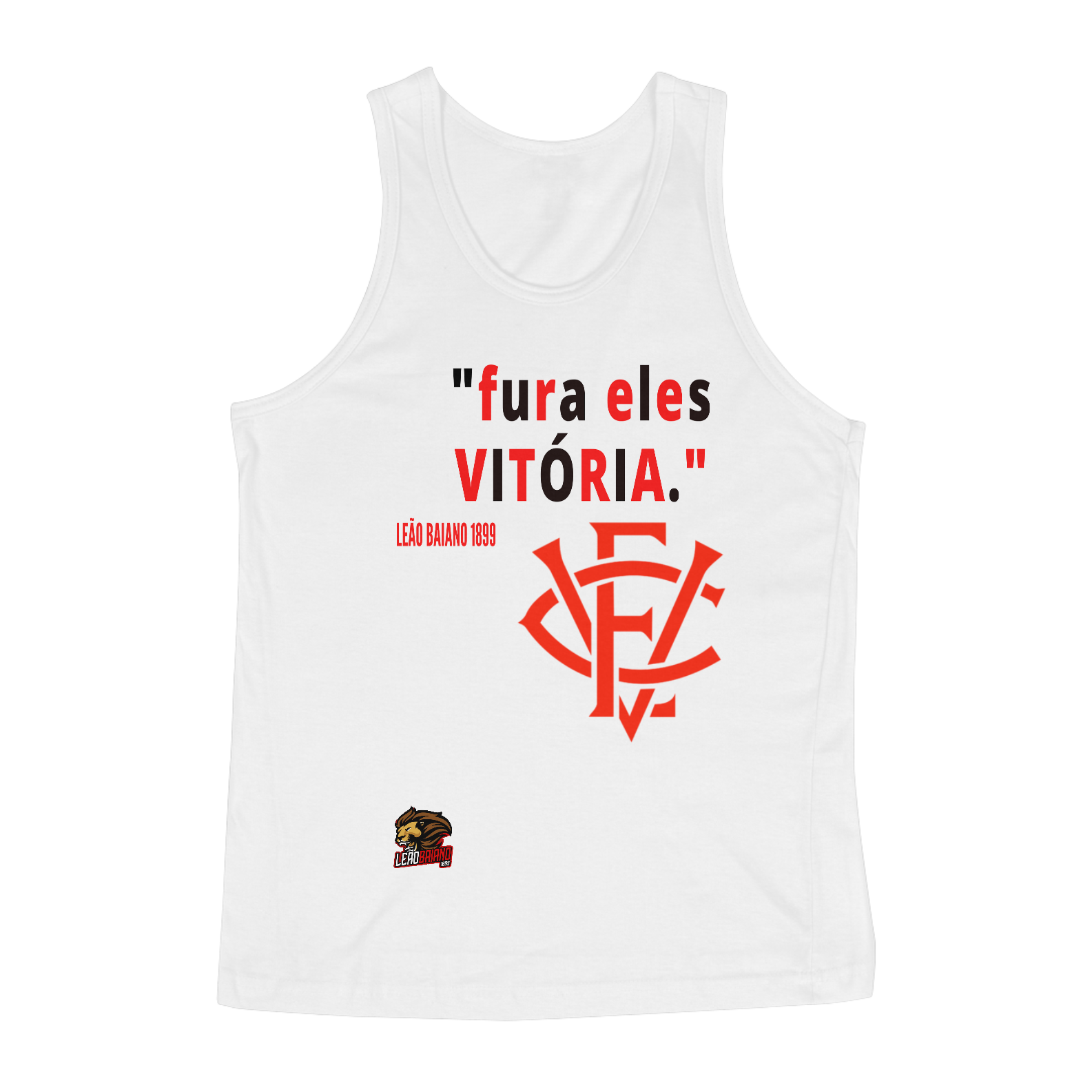 REGATA MASCULINA BRANCA FURA ELES VITÓRIA