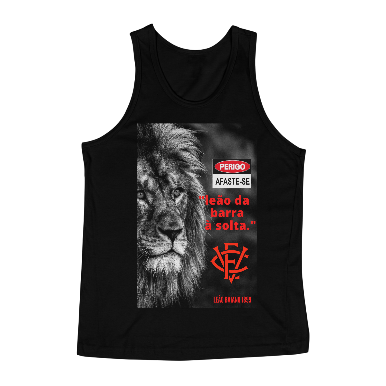 REGATA MASCULINA PRETA LEÃO DA BARRA Á SOLTA