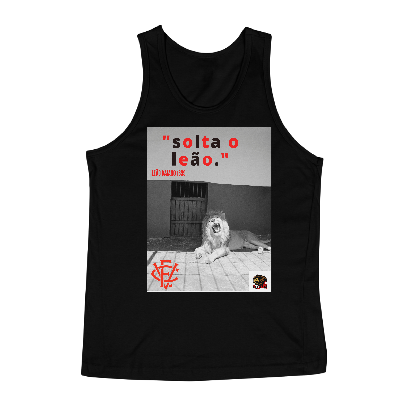 REGATA MASCULINA PRETA SOLTA O LEÃO