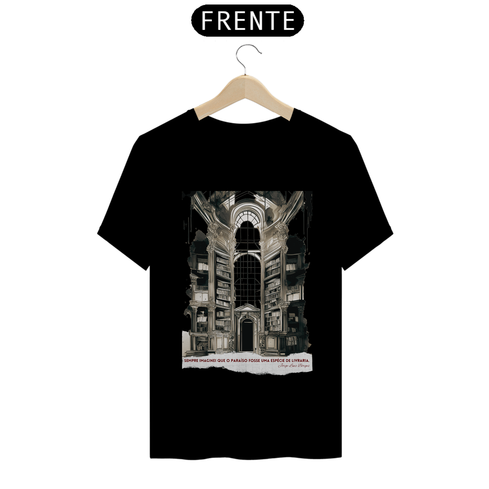 T Shirt Unissex Jorge Luis Borges