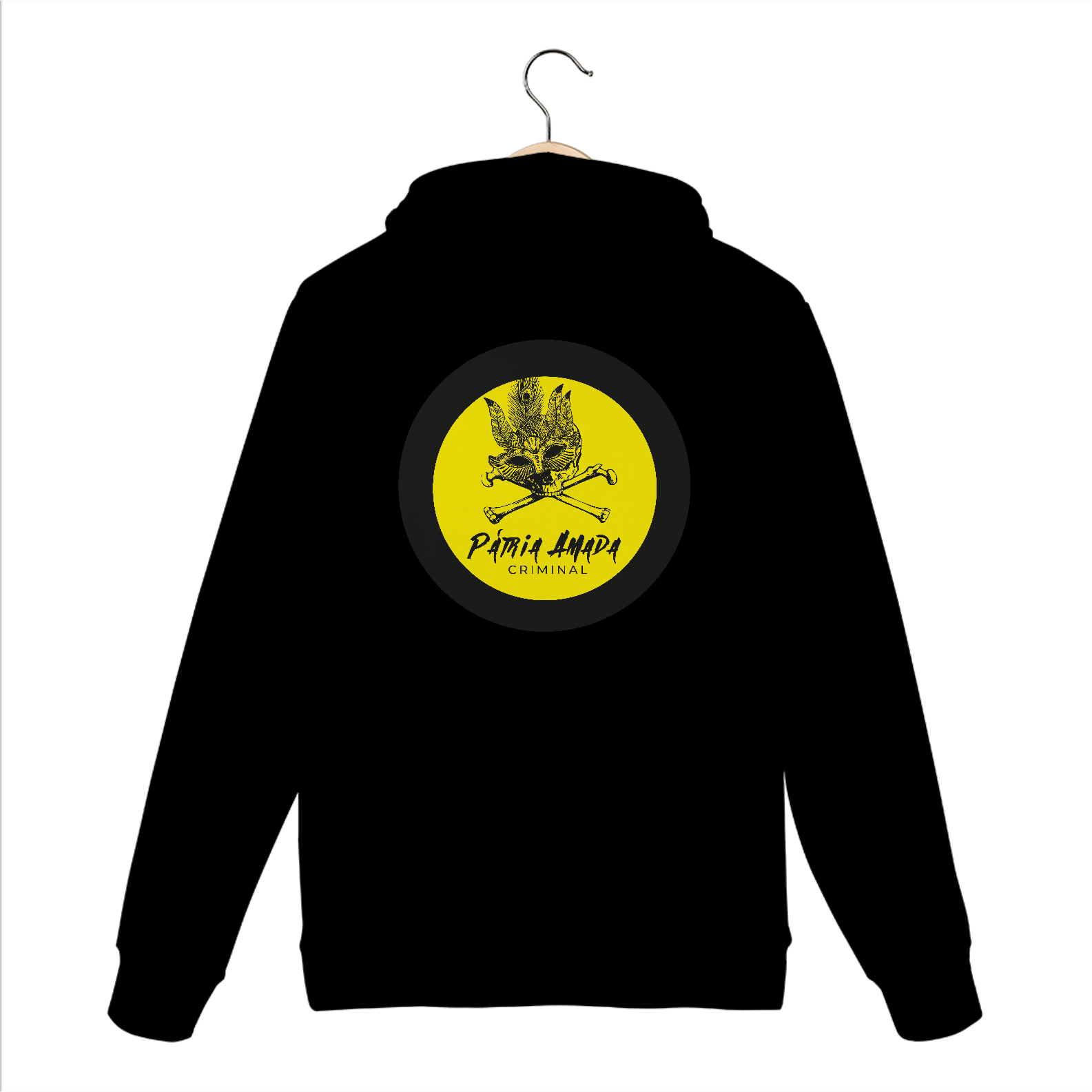 Moletom Canguru Logo Amarelo Clássico