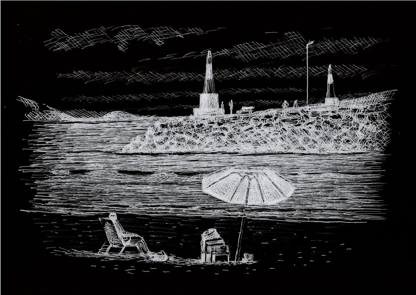 Print / Poster Lighthouse Black por Dario Correia