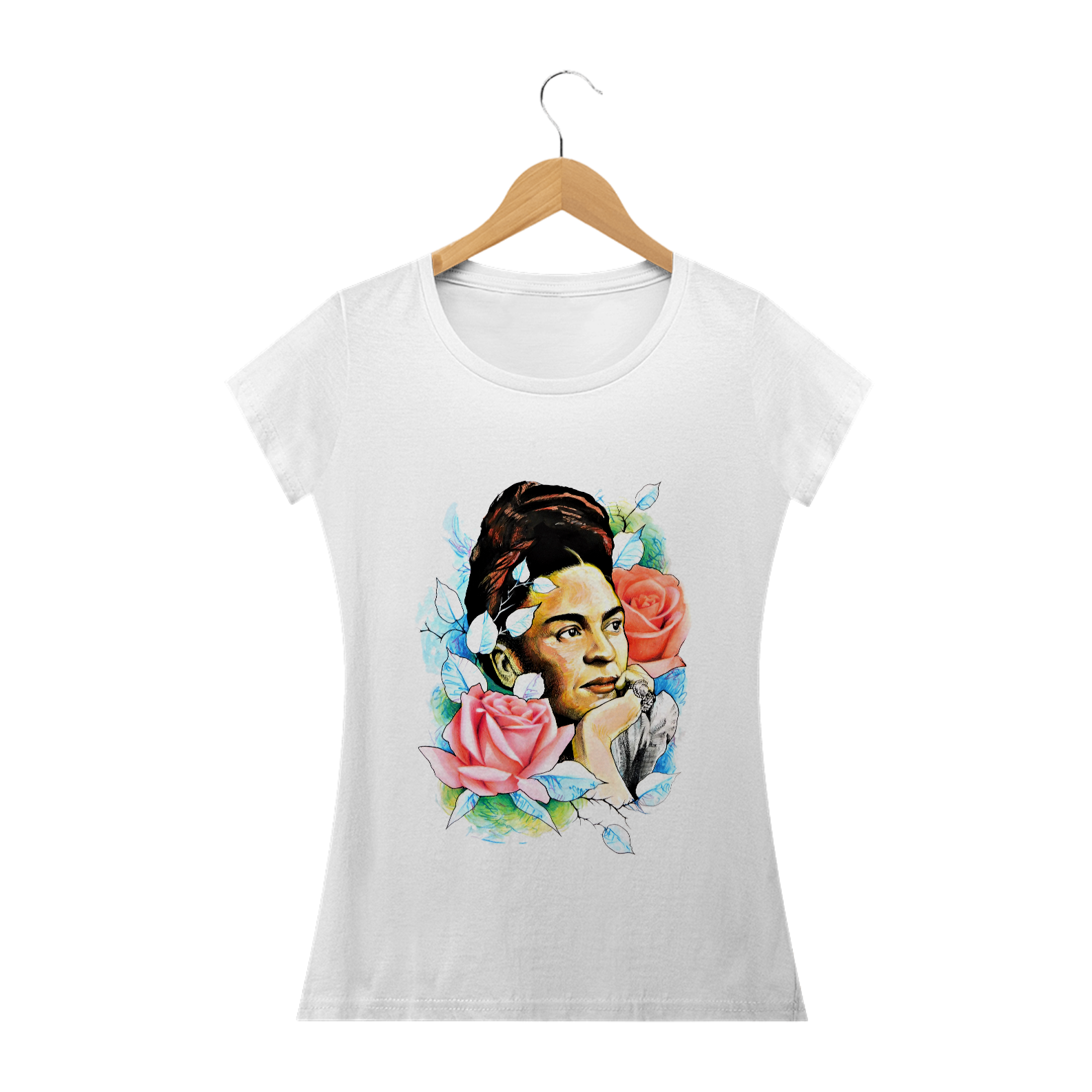 Baby Look Longa PRIME Frida com Rosas por Dario Correia