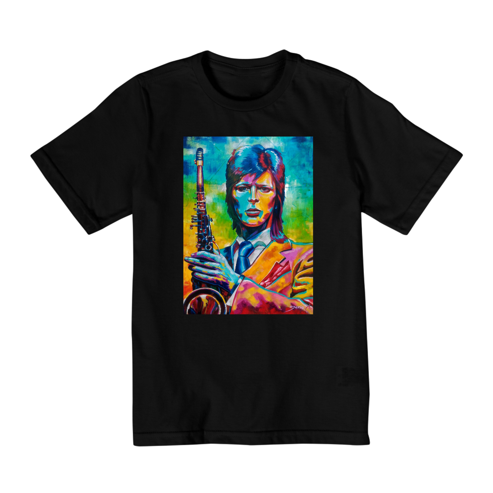 Camiseta Infantil 2 a 8 Anos David Bowie por Dario Correia