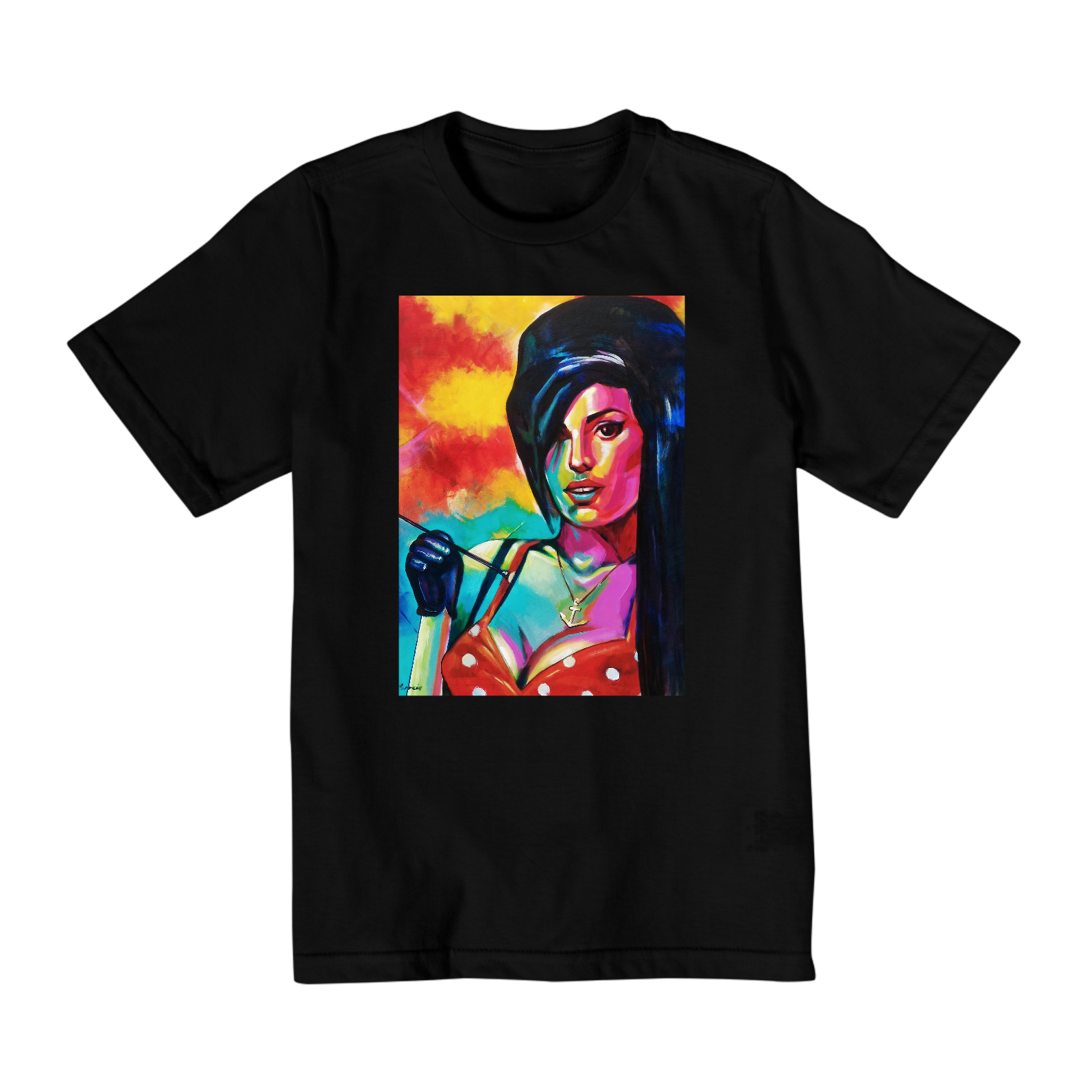 Camiseta Infantil 10 a 14 Anos Amy Winehouse por Dario Correia