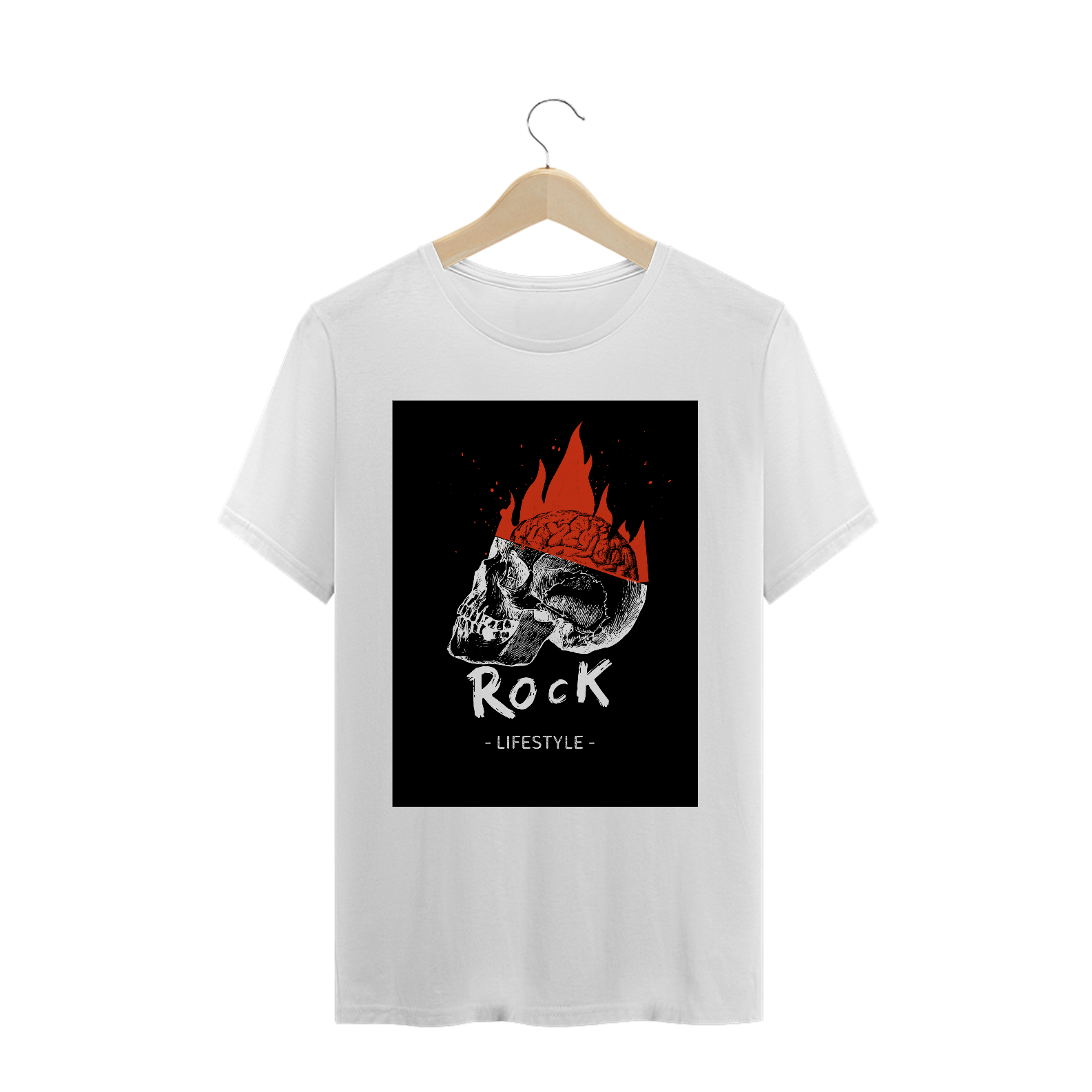 Patuvê Rock caveira em chamas lIfesyle